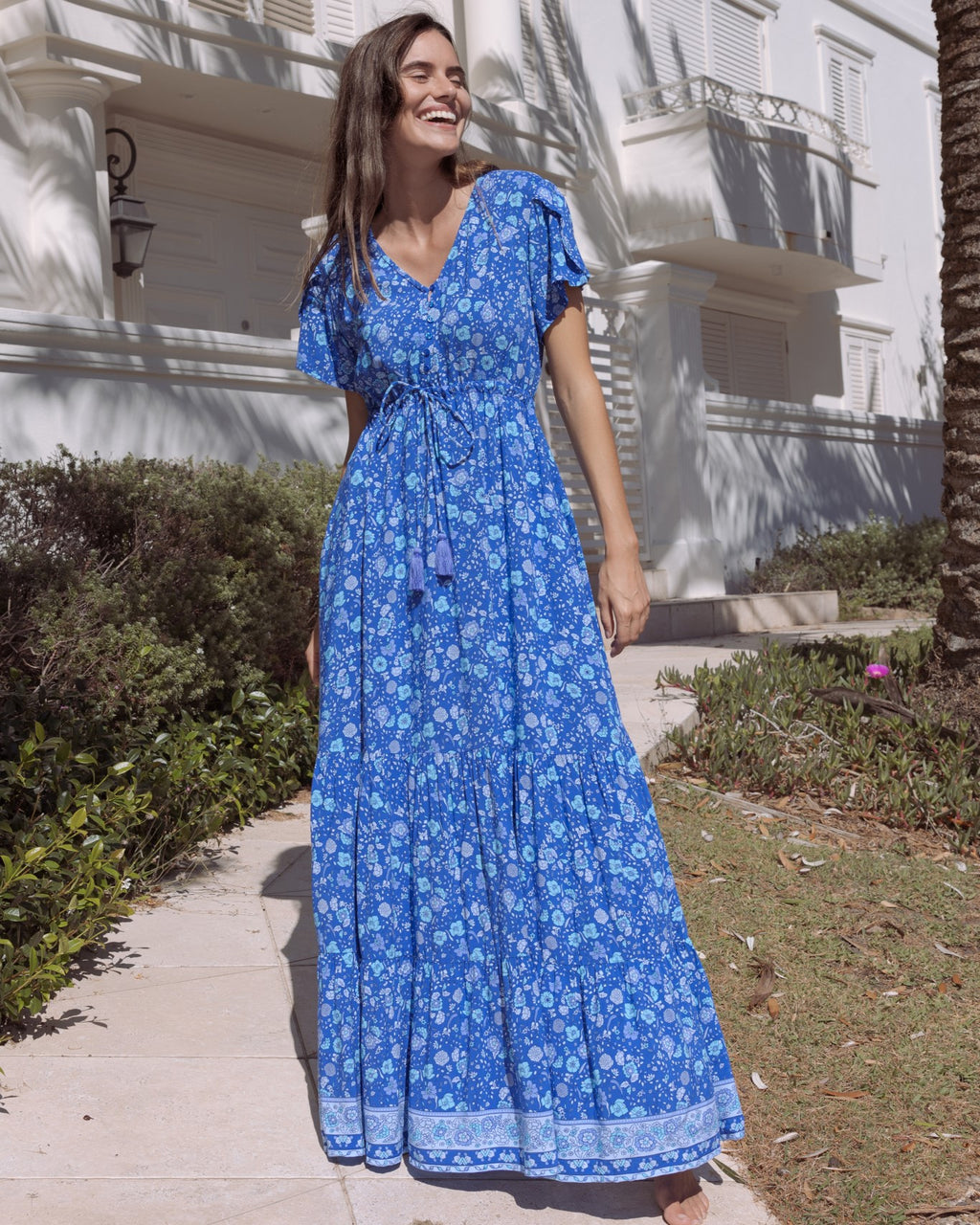 SIA MAXI DRESS BLUE LAGOON