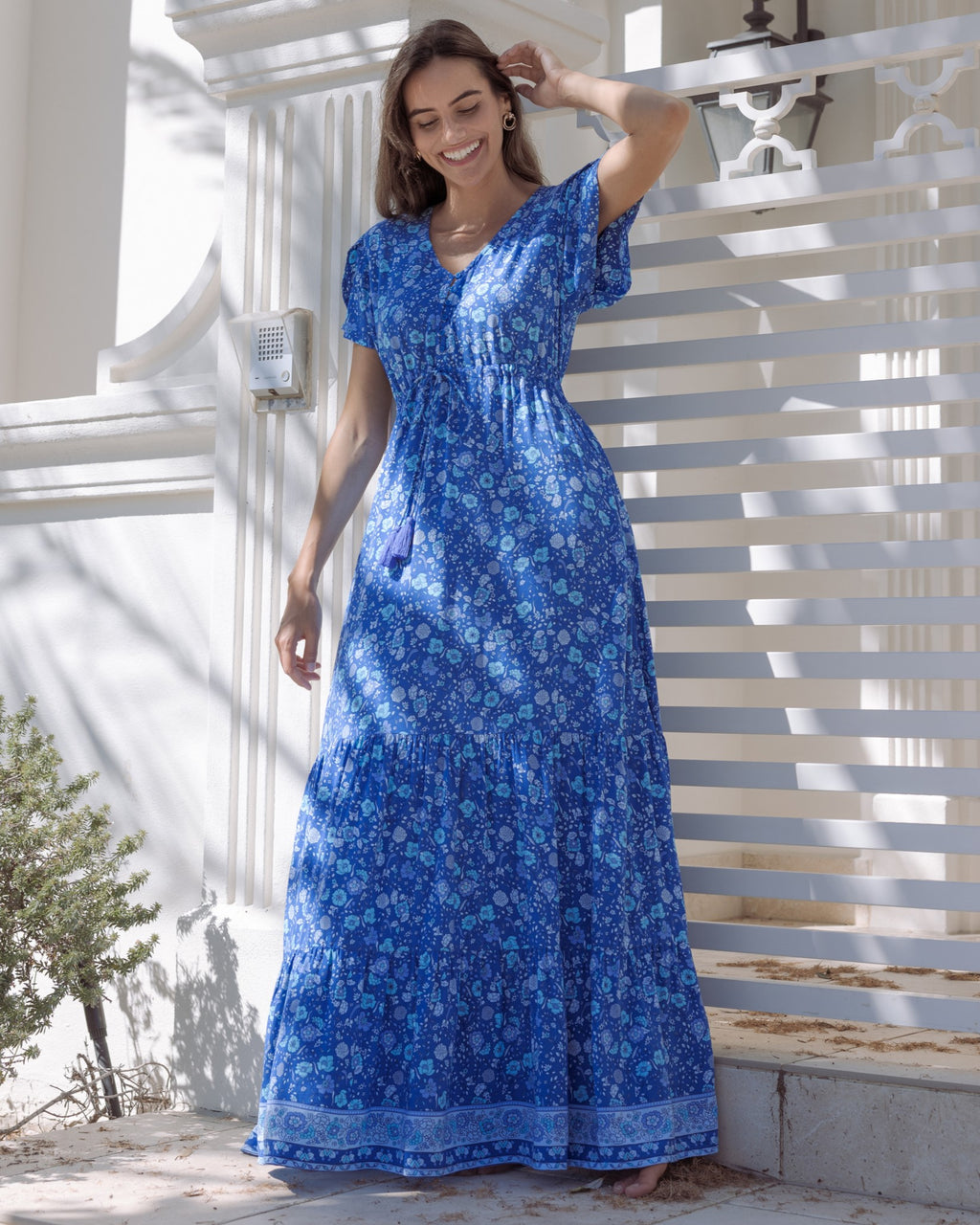 SIA MAXI DRESS BLUE LAGOON