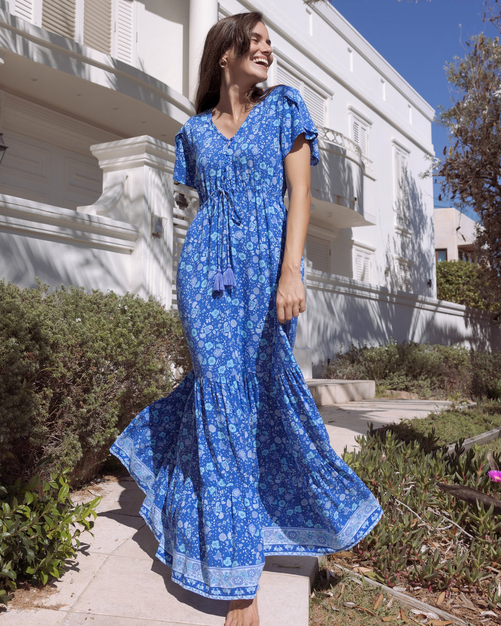 SIA MAXI DRESS BLUE LAGOON