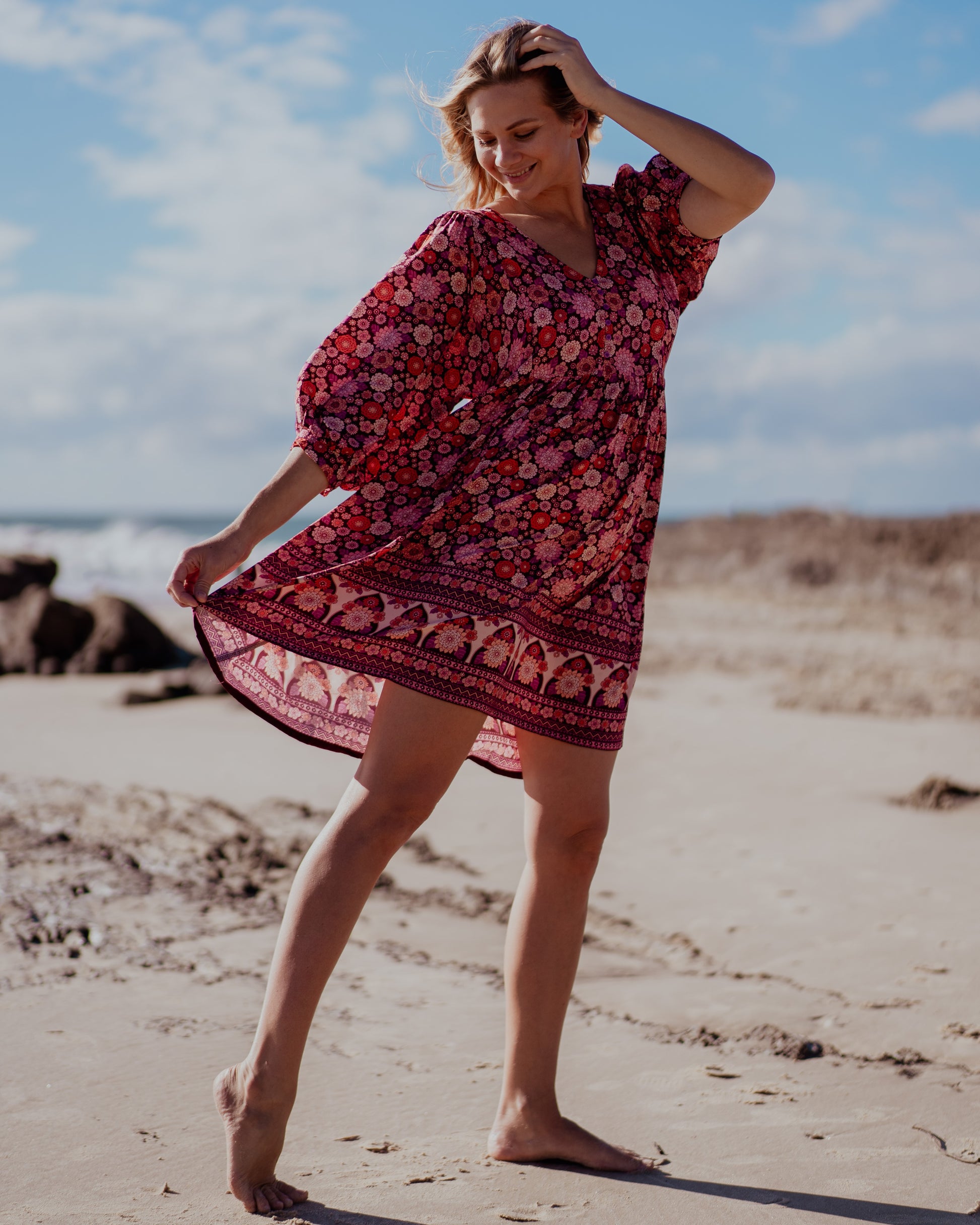 MAGGIE MINI DRESS MALBEC