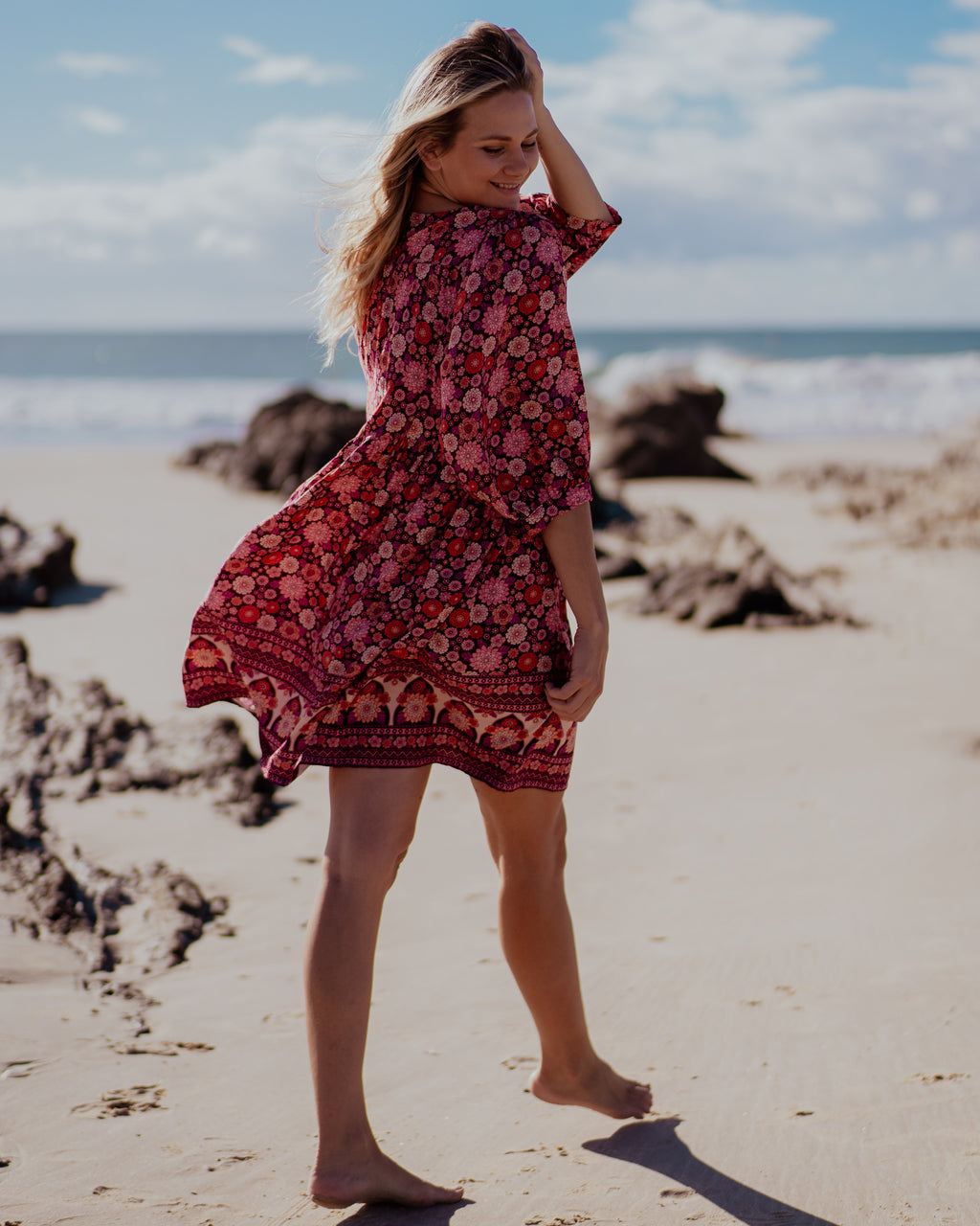 MAGGIE MINI DRESS MALBEC