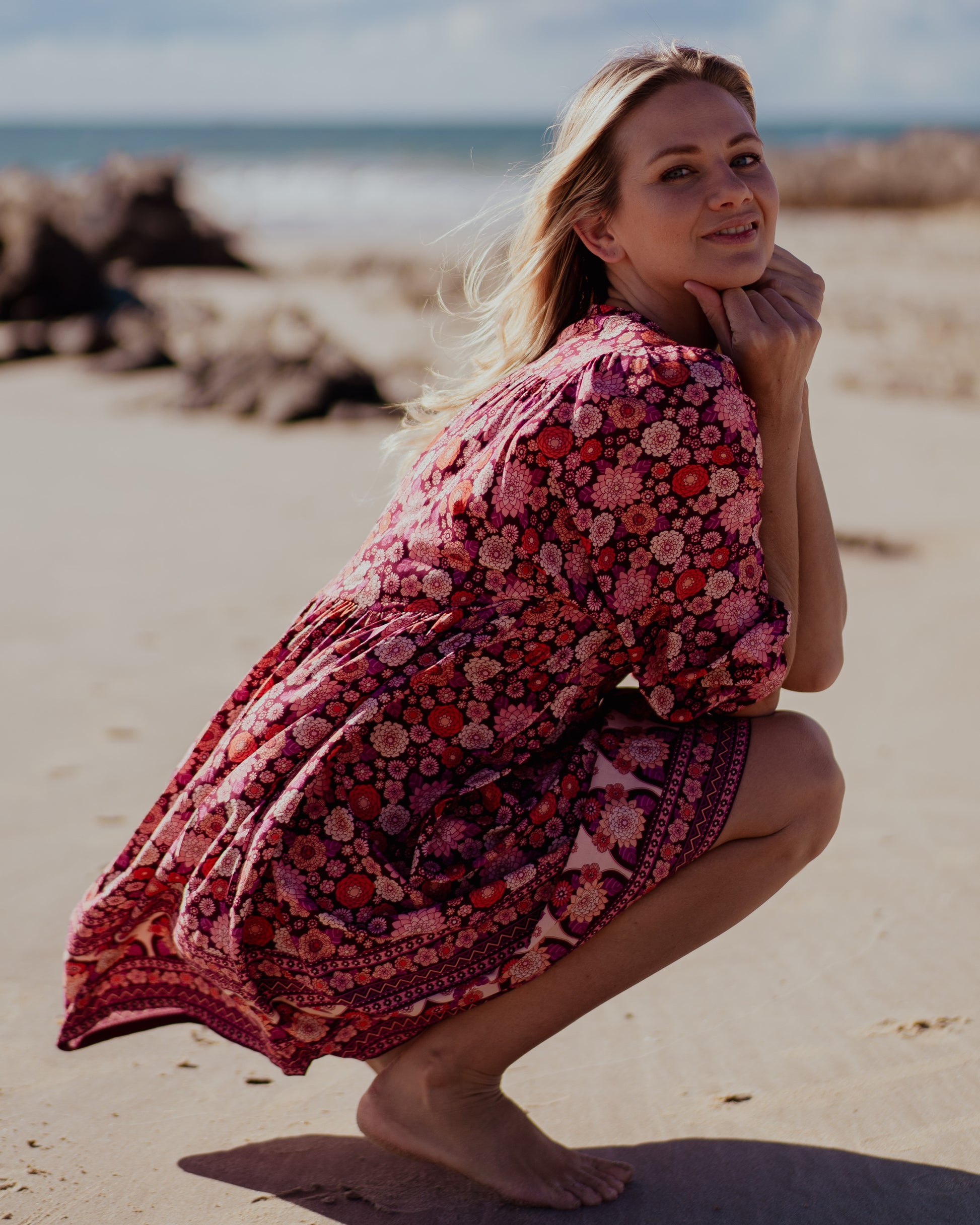 MAGGIE MINI DRESS MALBEC