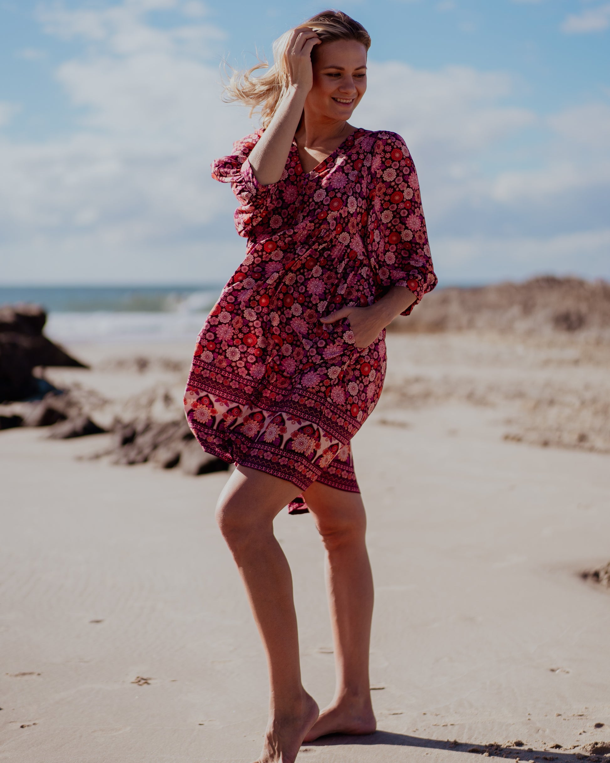 MAGGIE MINI DRESS MALBEC