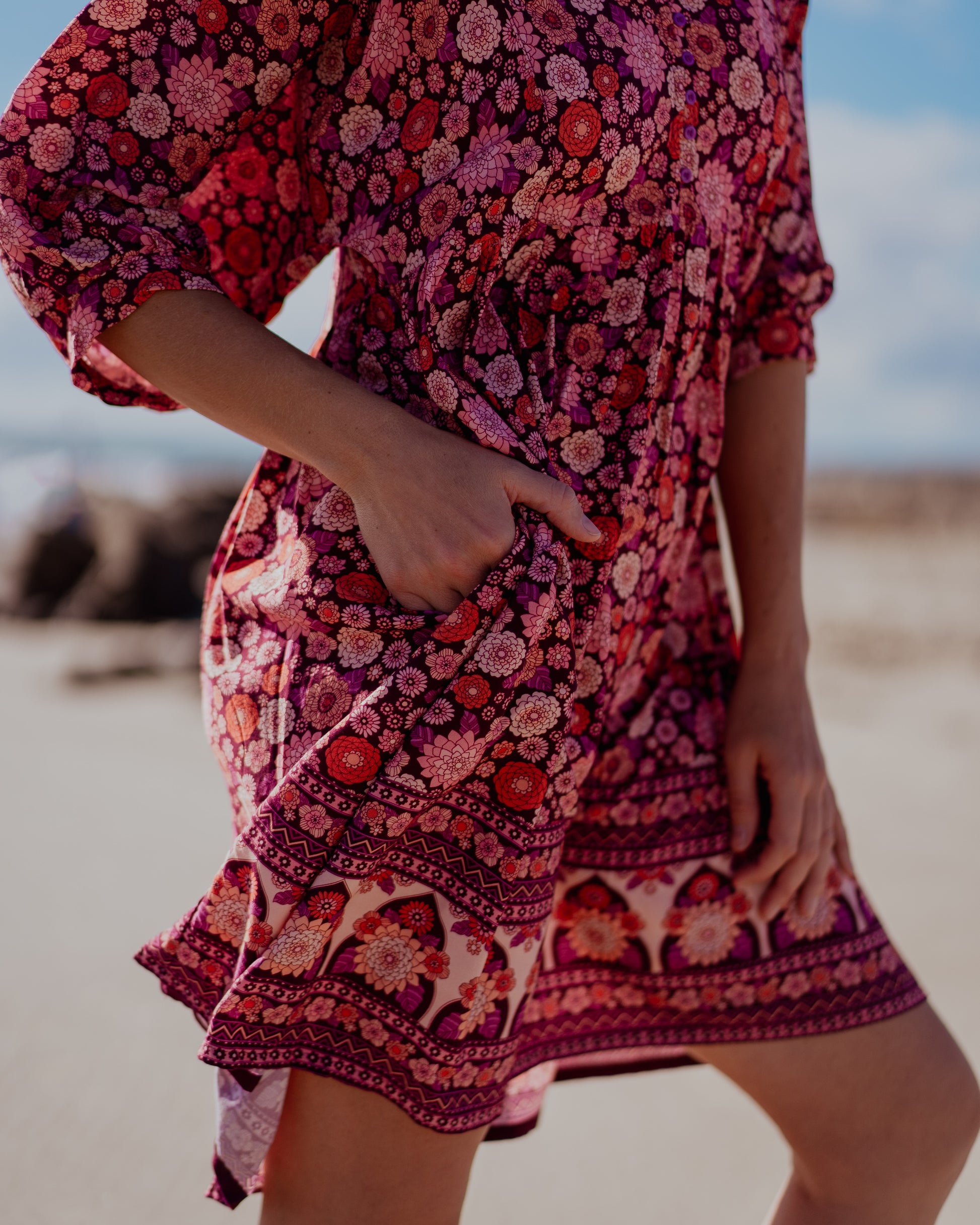 MAGGIE MINI DRESS MALBEC