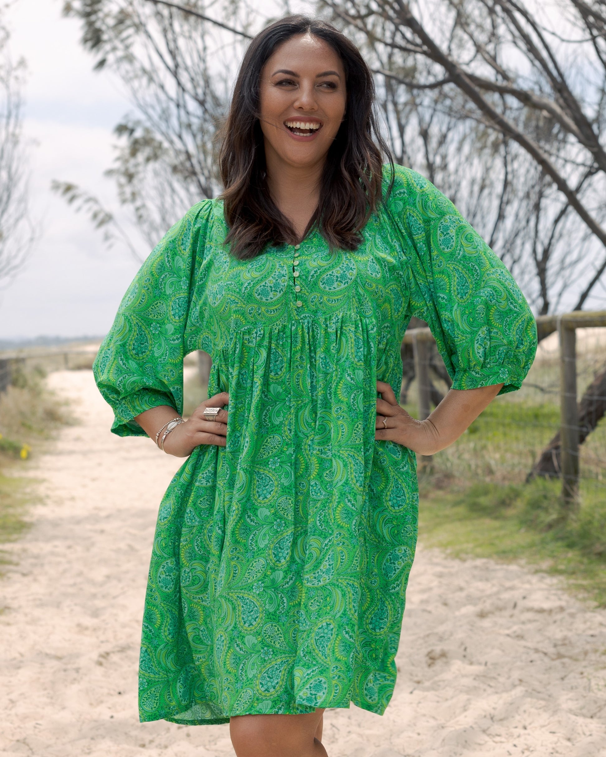 MAGGIE MINI DRESS LIME CORDIAL