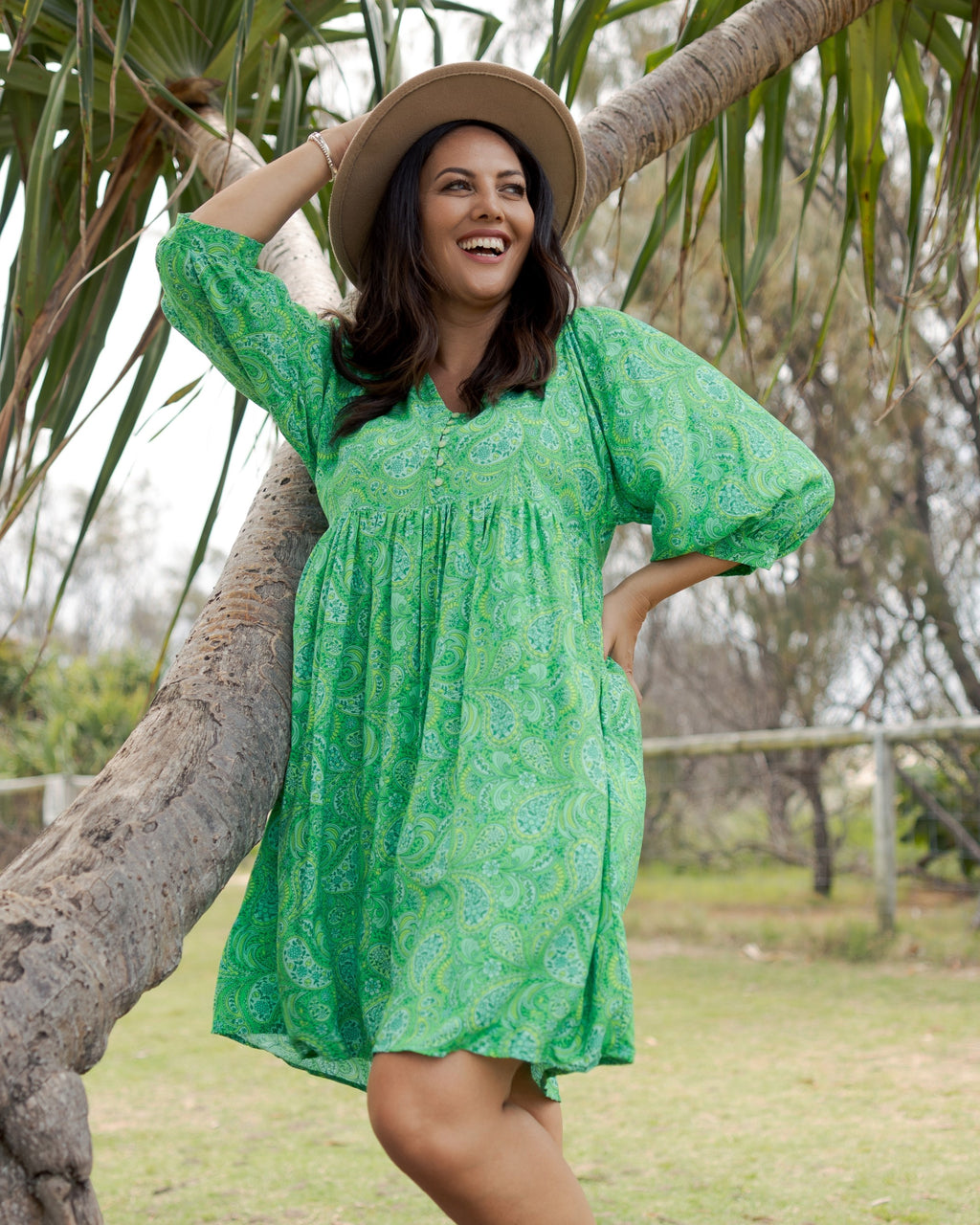 MAGGIE MINI DRESS LIME CORDIAL
