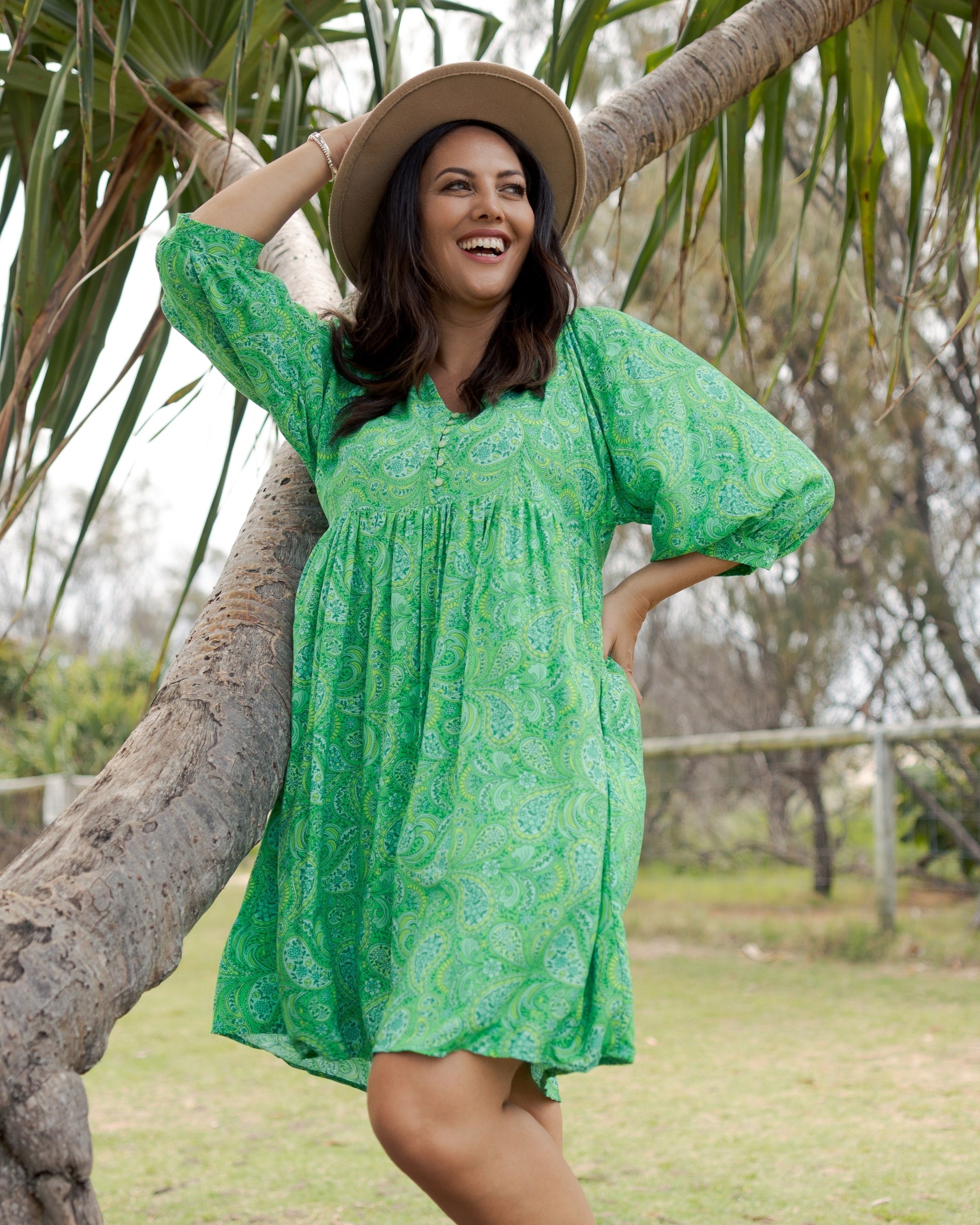 MAGGIE MINI DRESS LIME CORDIAL