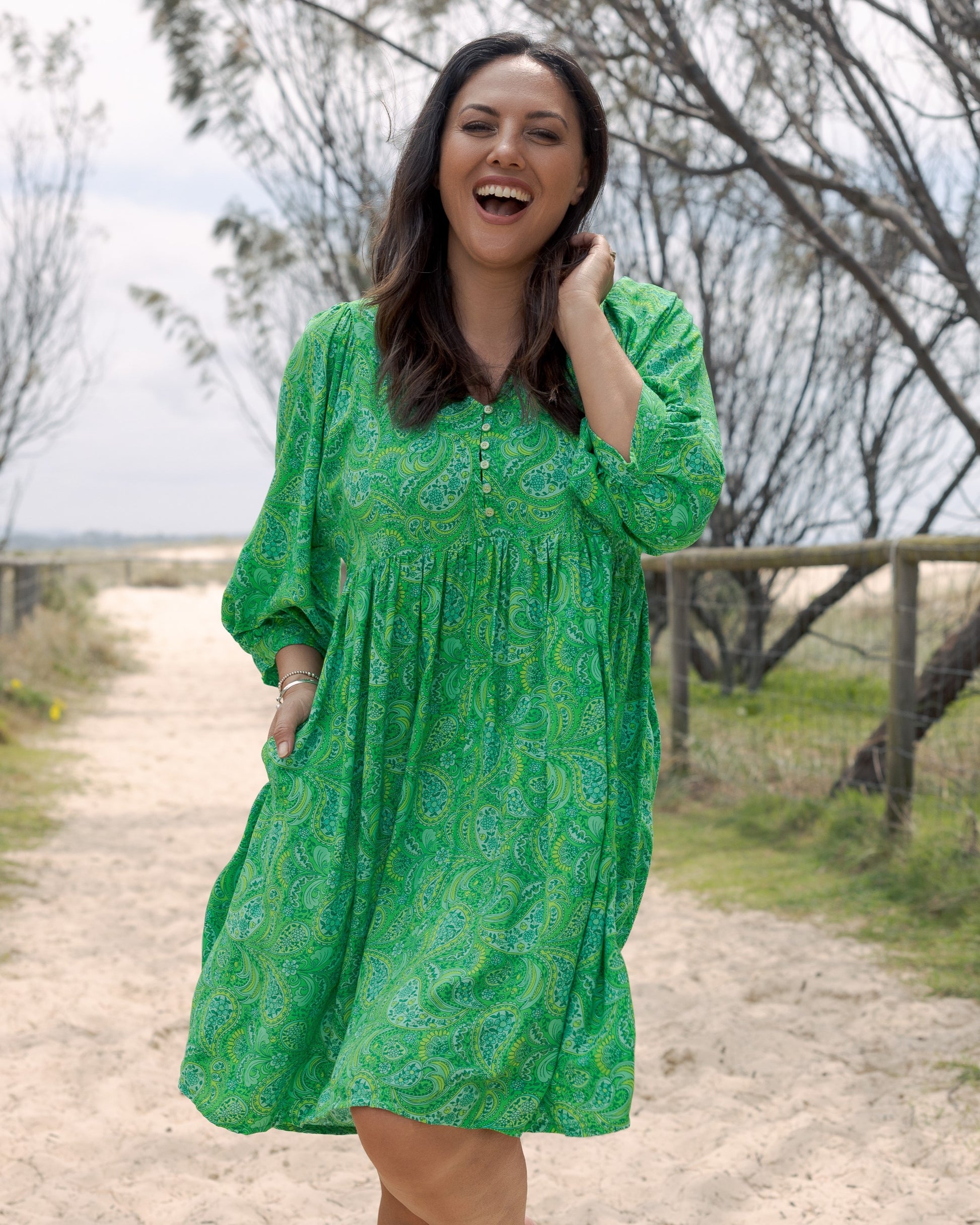 MAGGIE MINI DRESS LIME CORDIAL