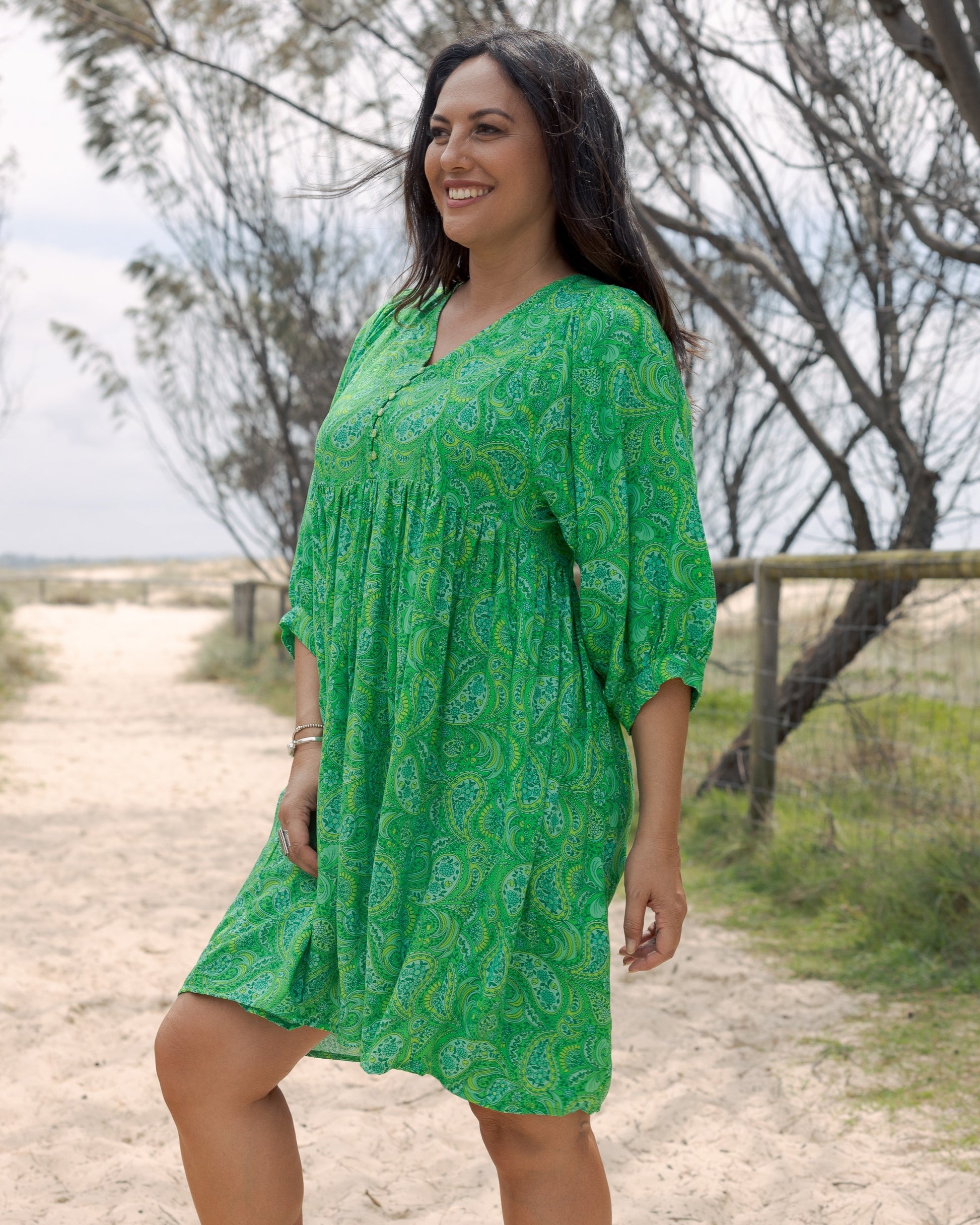 MAGGIE MINI DRESS LIME CORDIAL