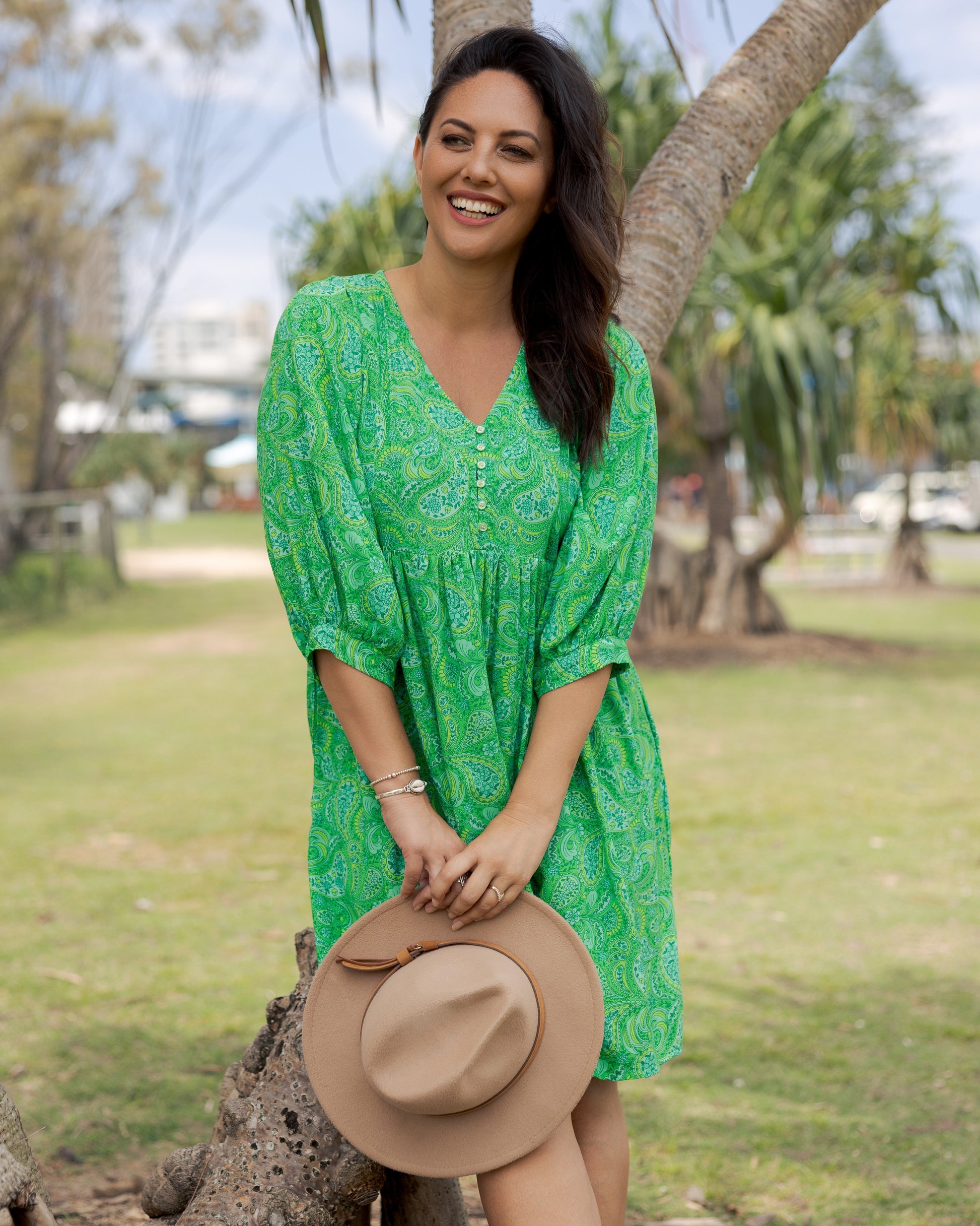 MAGGIE MINI DRESS LIME CORDIAL