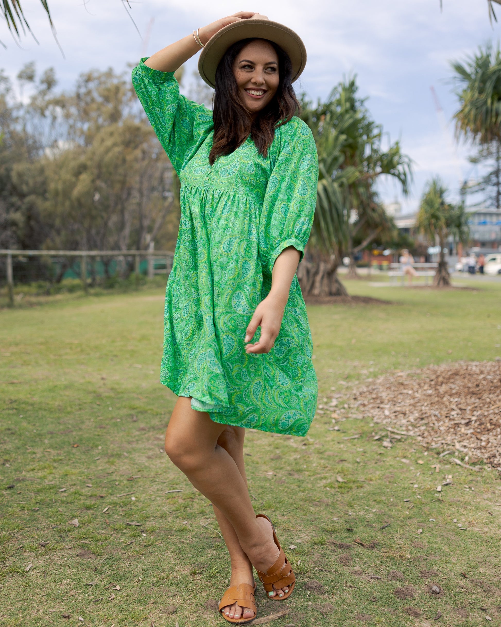 MAGGIE MINI DRESS LIME CORDIAL