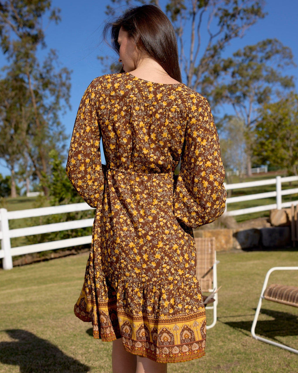HARPER MINI DRESS MARMALADE SKIES