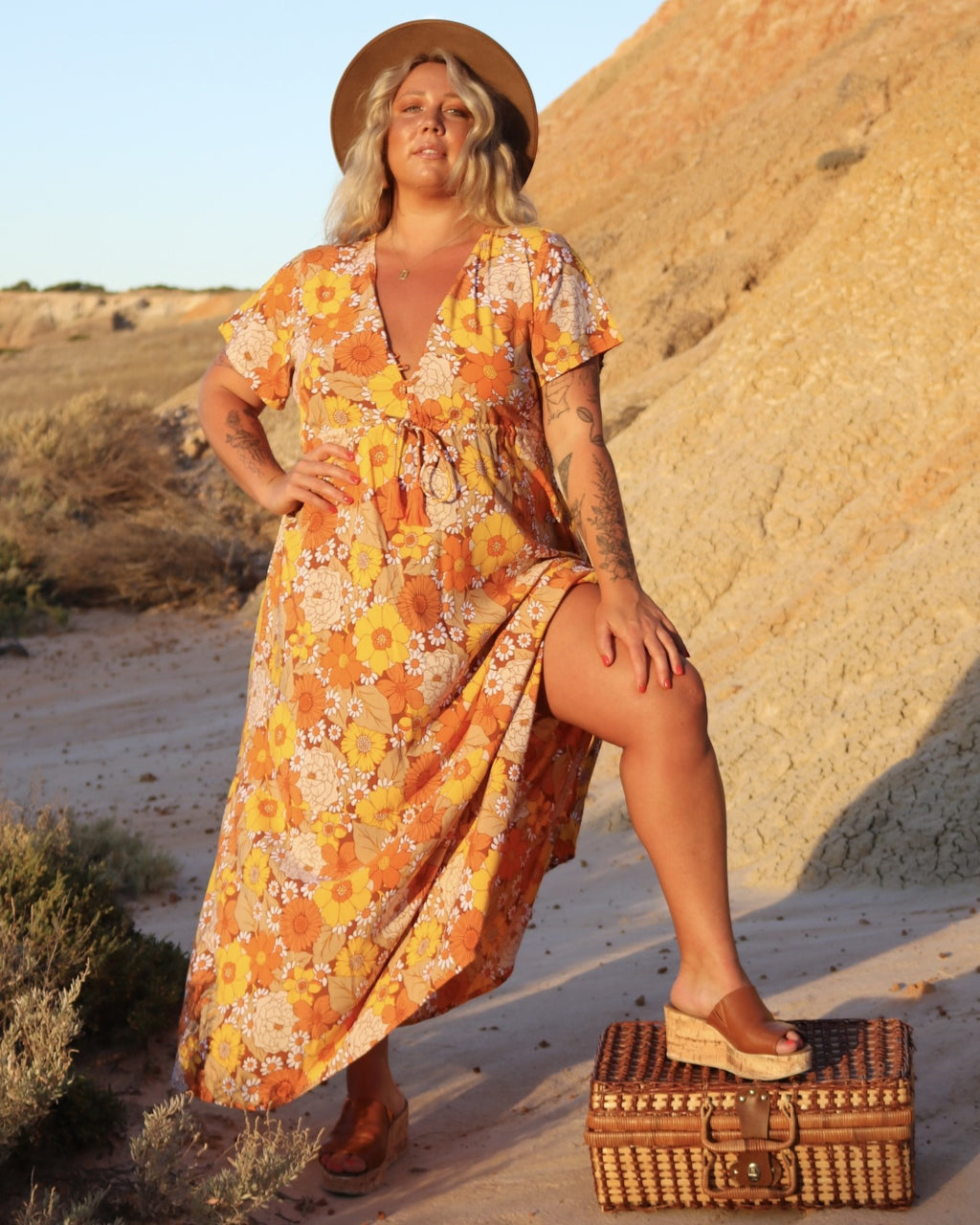 RHIANNON MAXI DRESS MARIGOLD