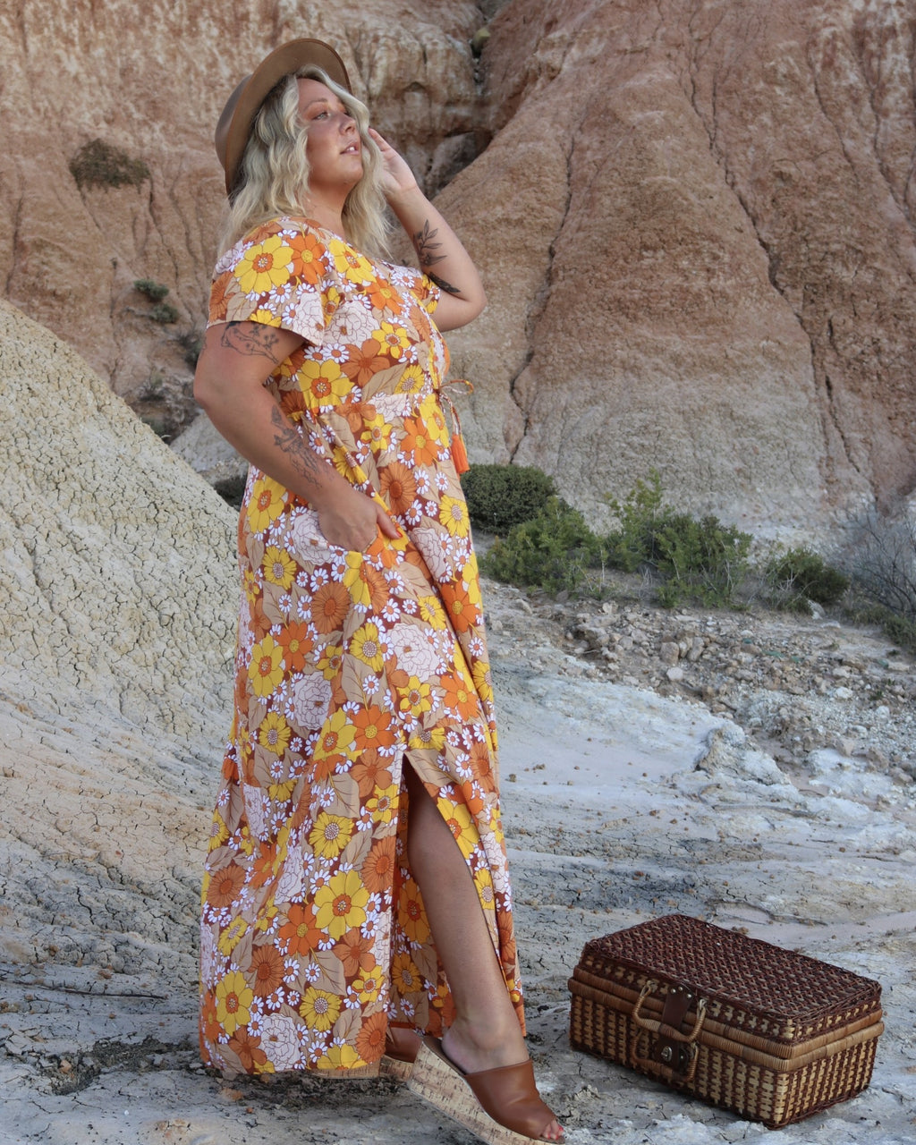 RHIANNON MAXI DRESS MARIGOLD