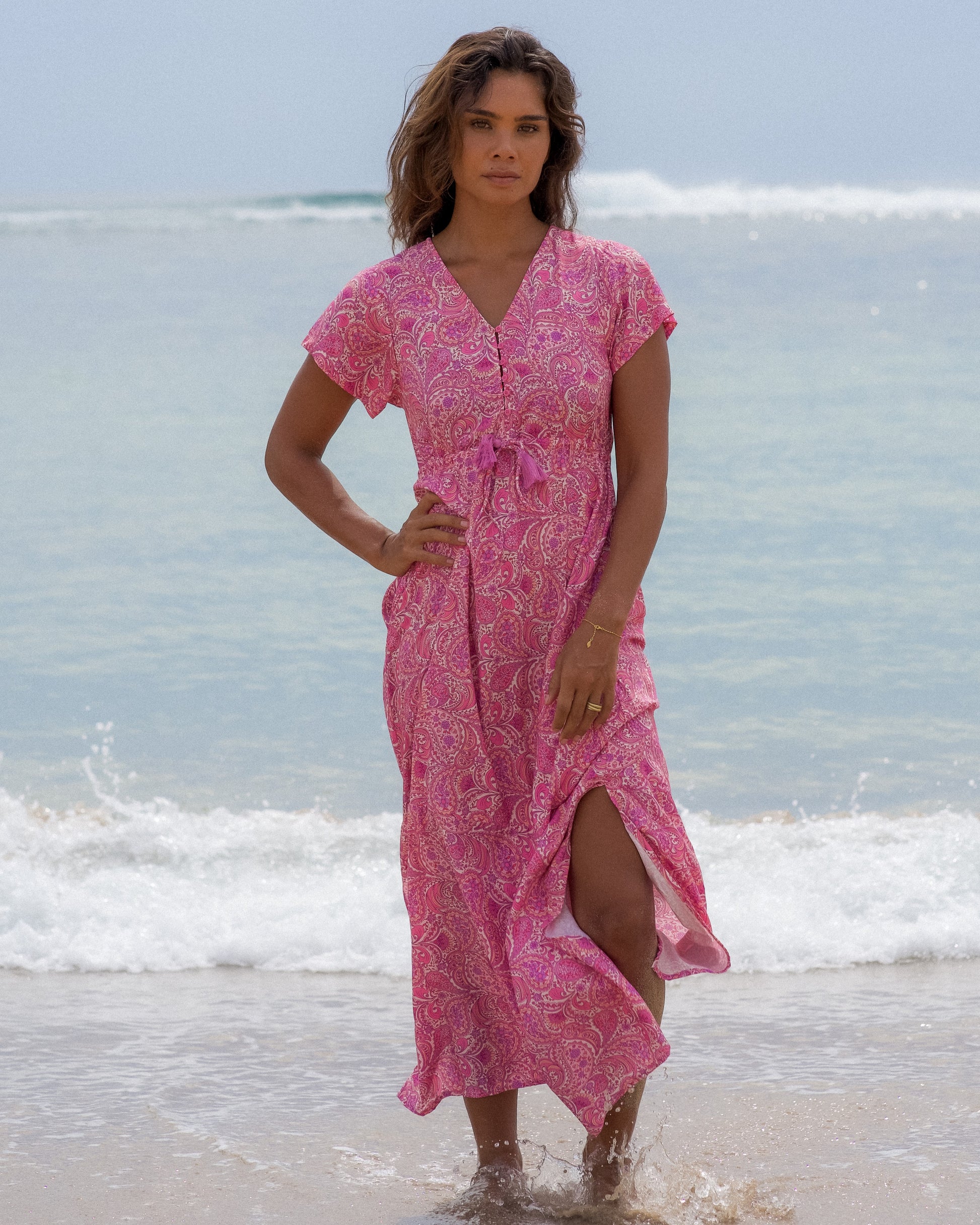 RHIANNON MAXI DRESS PEACH FIZZ