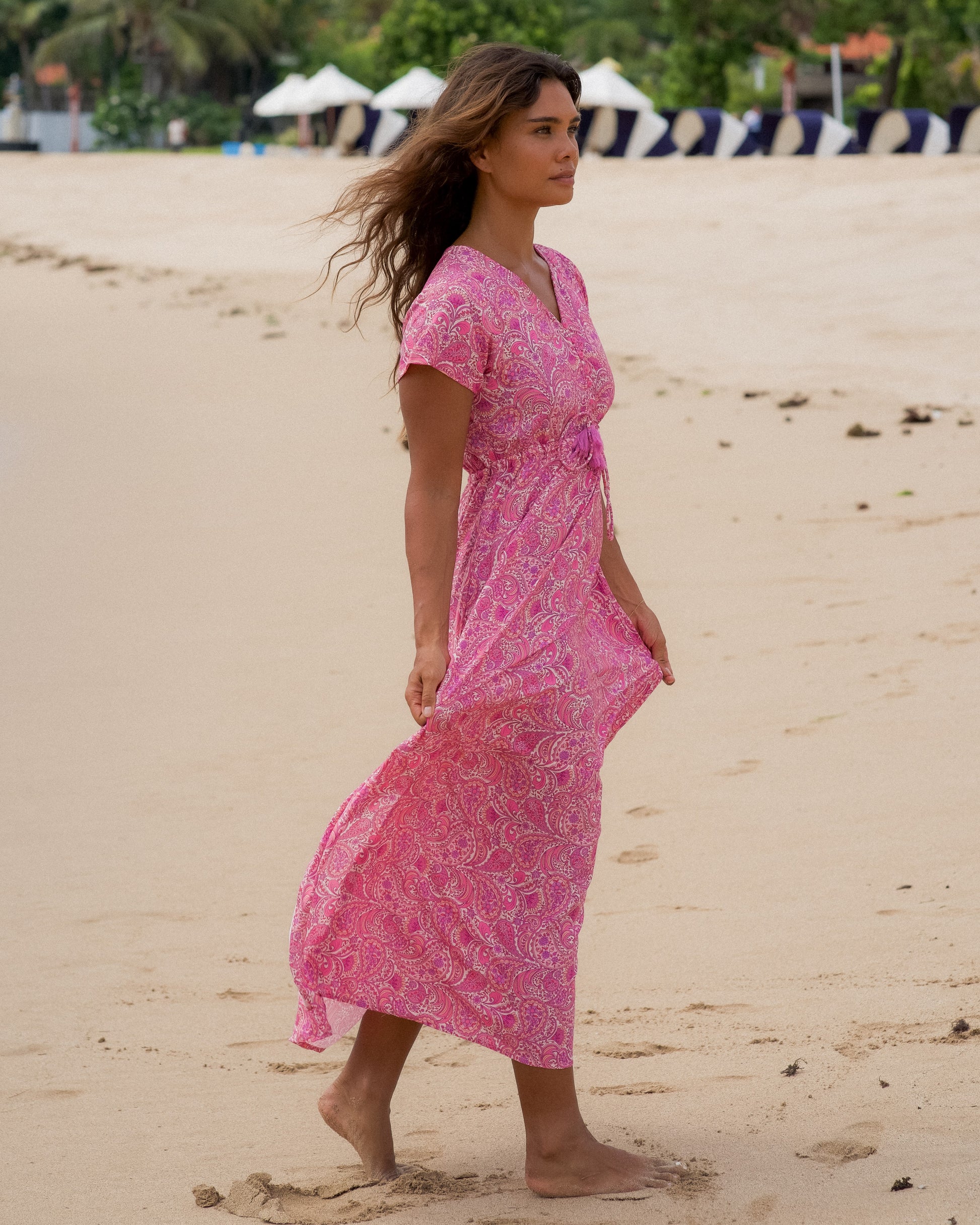 RHIANNON MAXI DRESS PEACH FIZZ