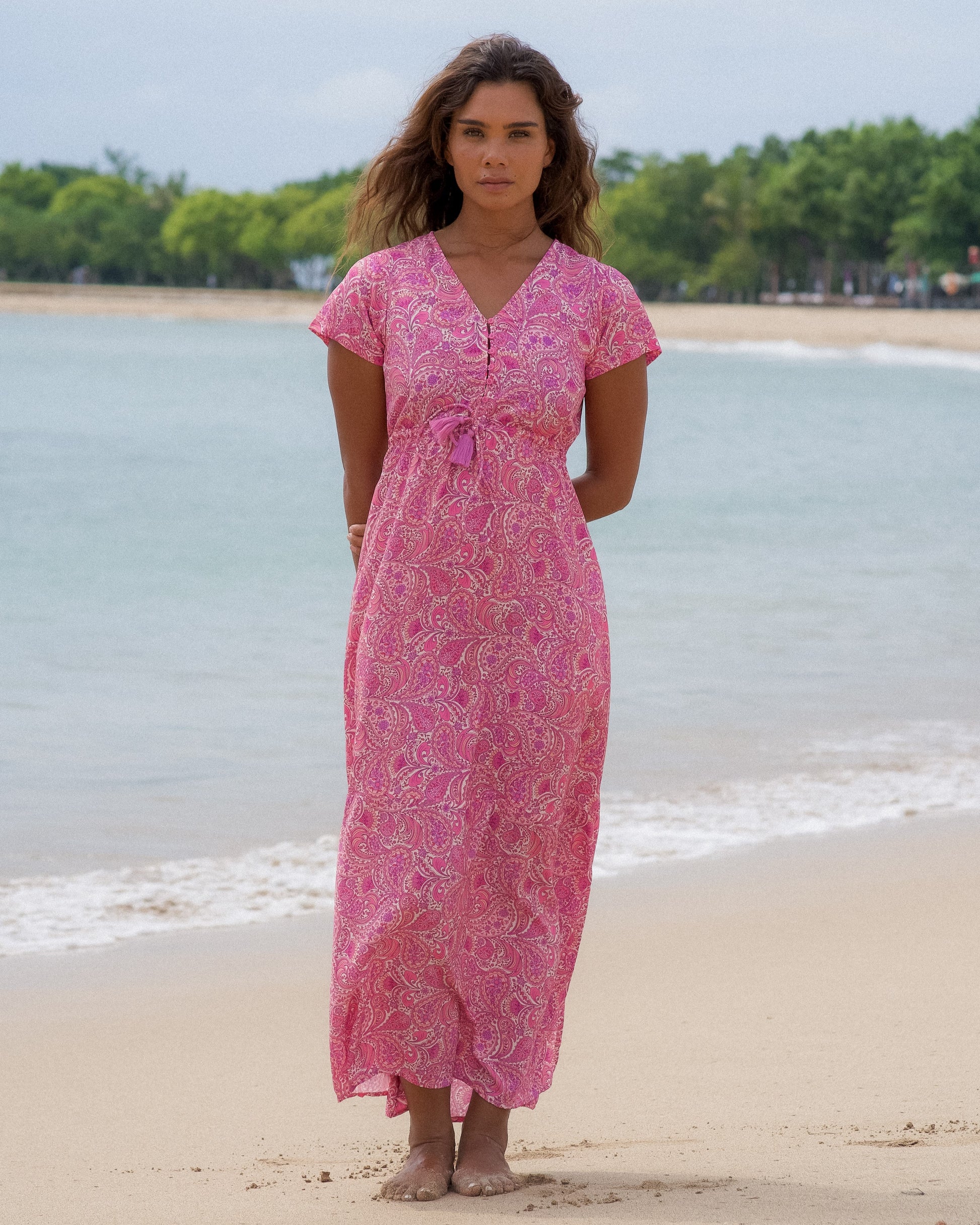 RHIANNON MAXI DRESS PEACH FIZZ
