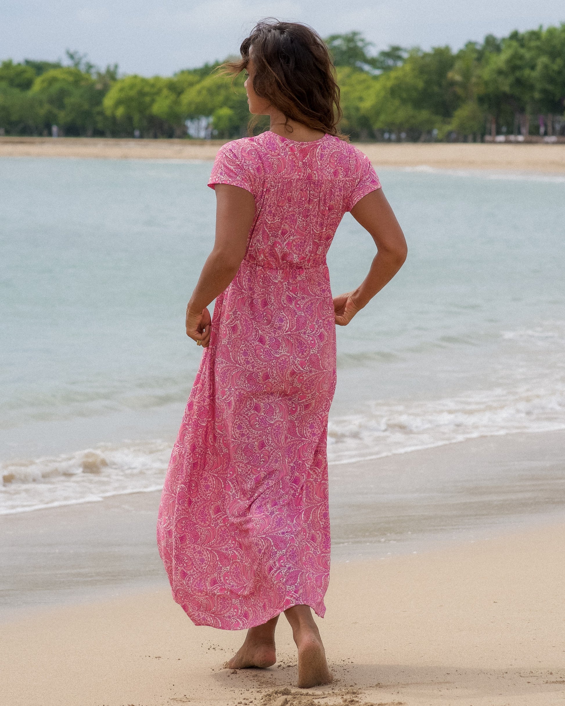 RHIANNON MAXI DRESS PEACH FIZZ
