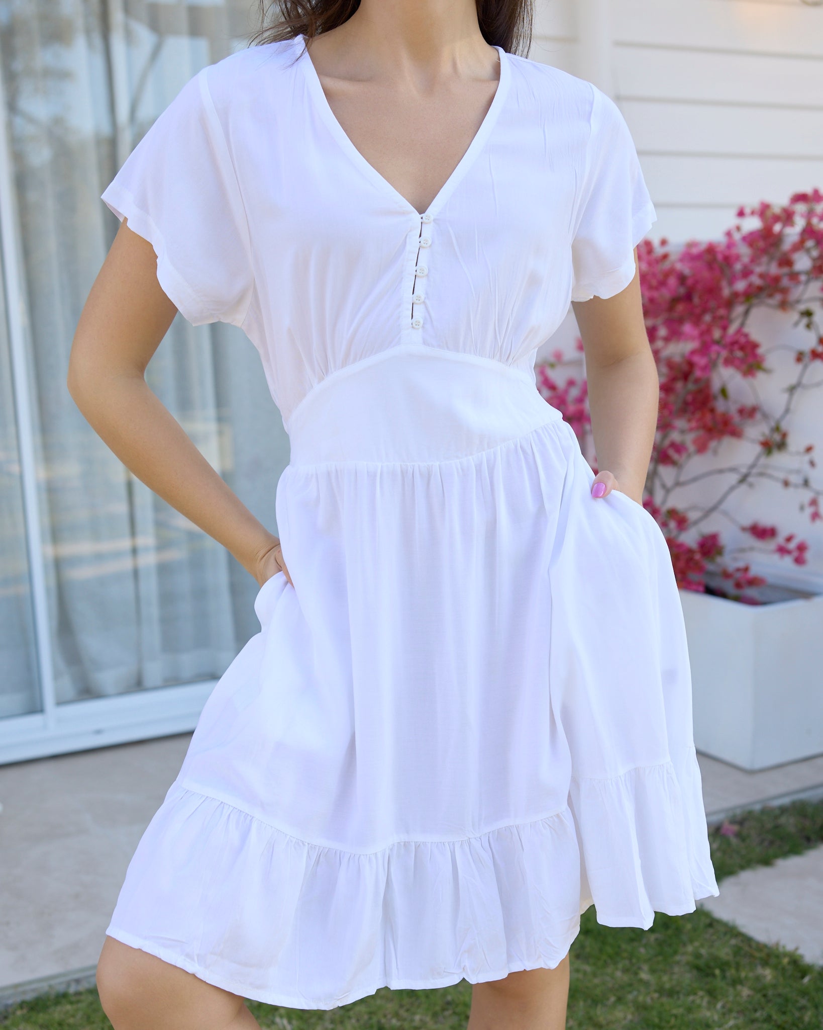 HARRIET MINI DRESS WHITE