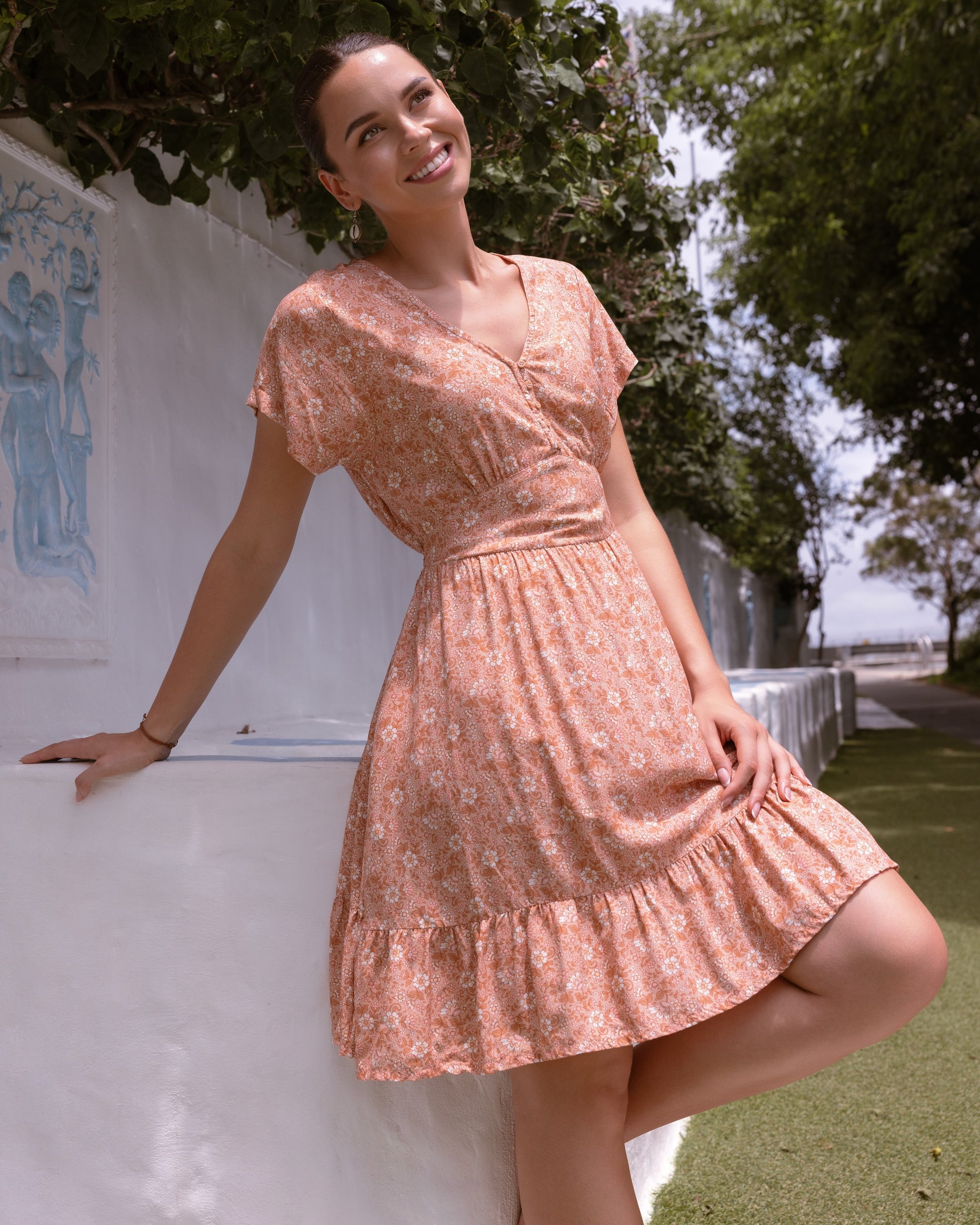 HARRIET MINI DRESS VINTAGE WHISPER