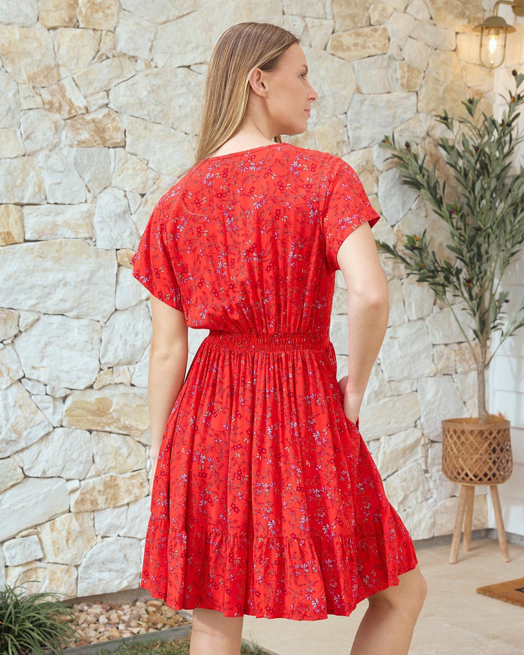 HARRIET MINI DRESS SCARLET