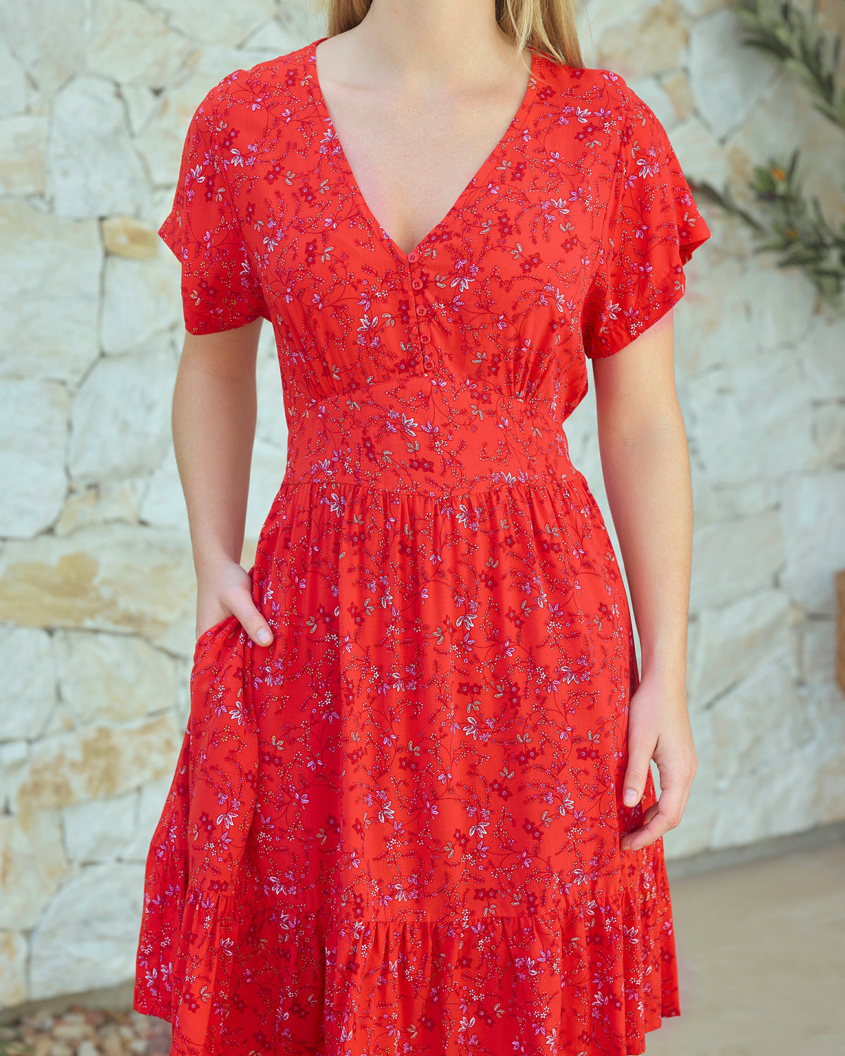 HARRIET MINI DRESS SCARLET