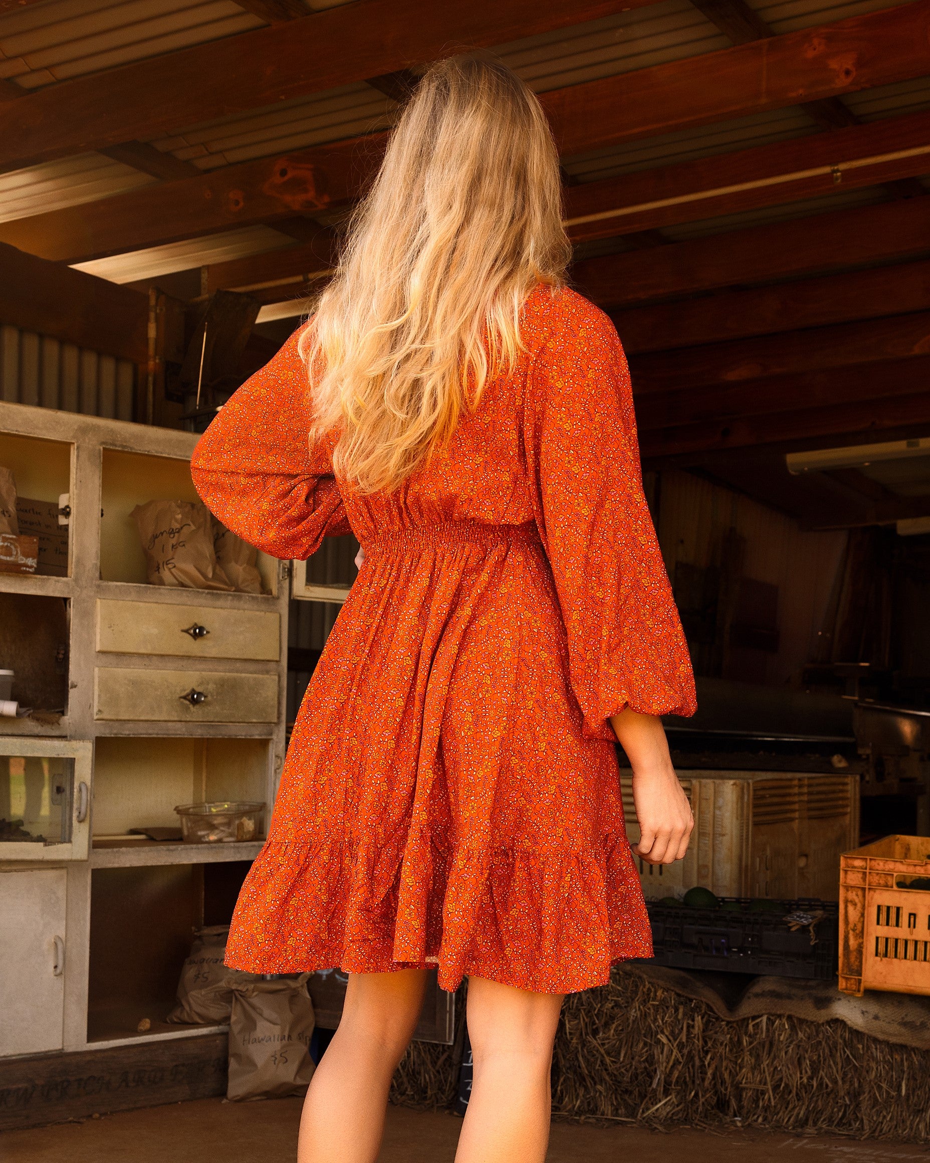 JAYA MINI DRESS PUMPKIN SPICE
