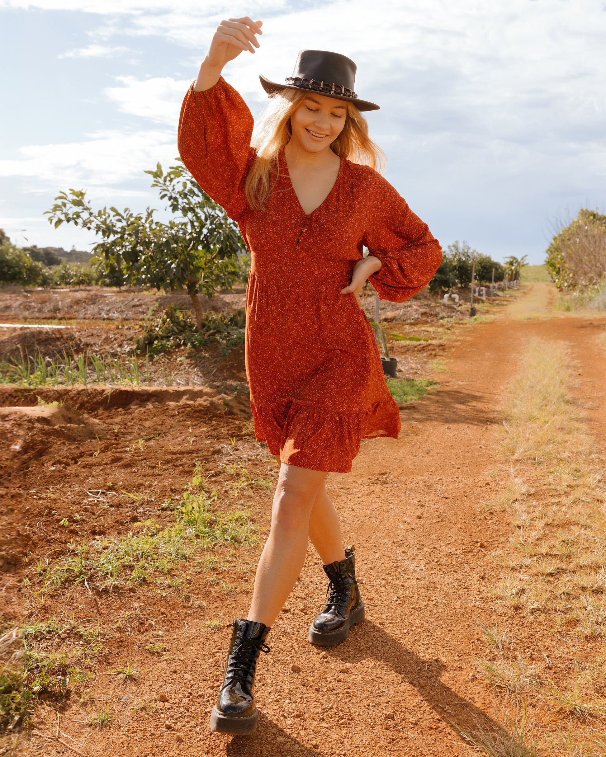 JAYA MINI DRESS PUMPKIN SPICE