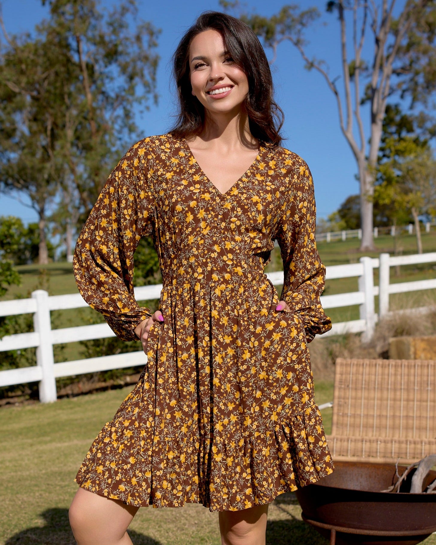 JAYA MINI DRESS MARMALADE SKIES