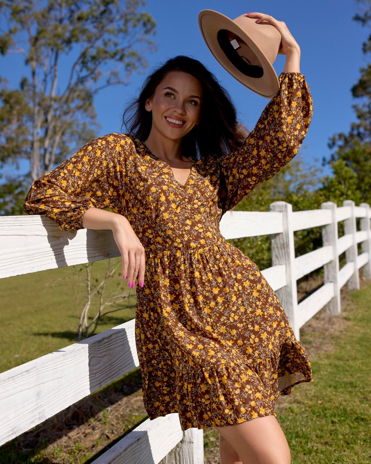 JAYA MINI DRESS MARMALADE SKIES