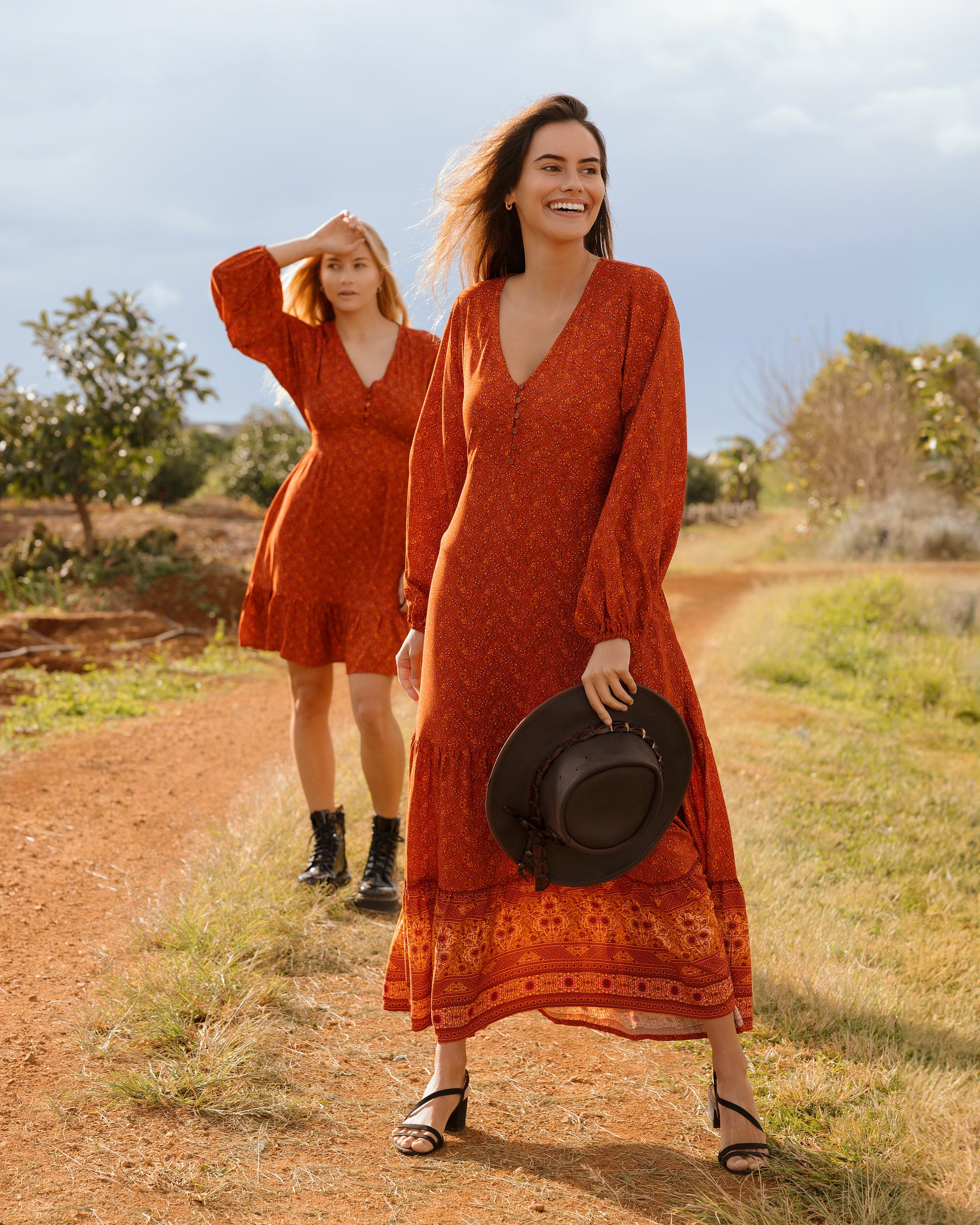 SIENNA MAXI DRESS PUMPKIN SPICE