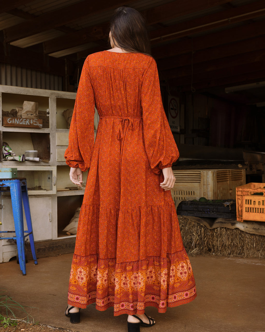 SIENNA MAXI DRESS PUMPKIN SPICE