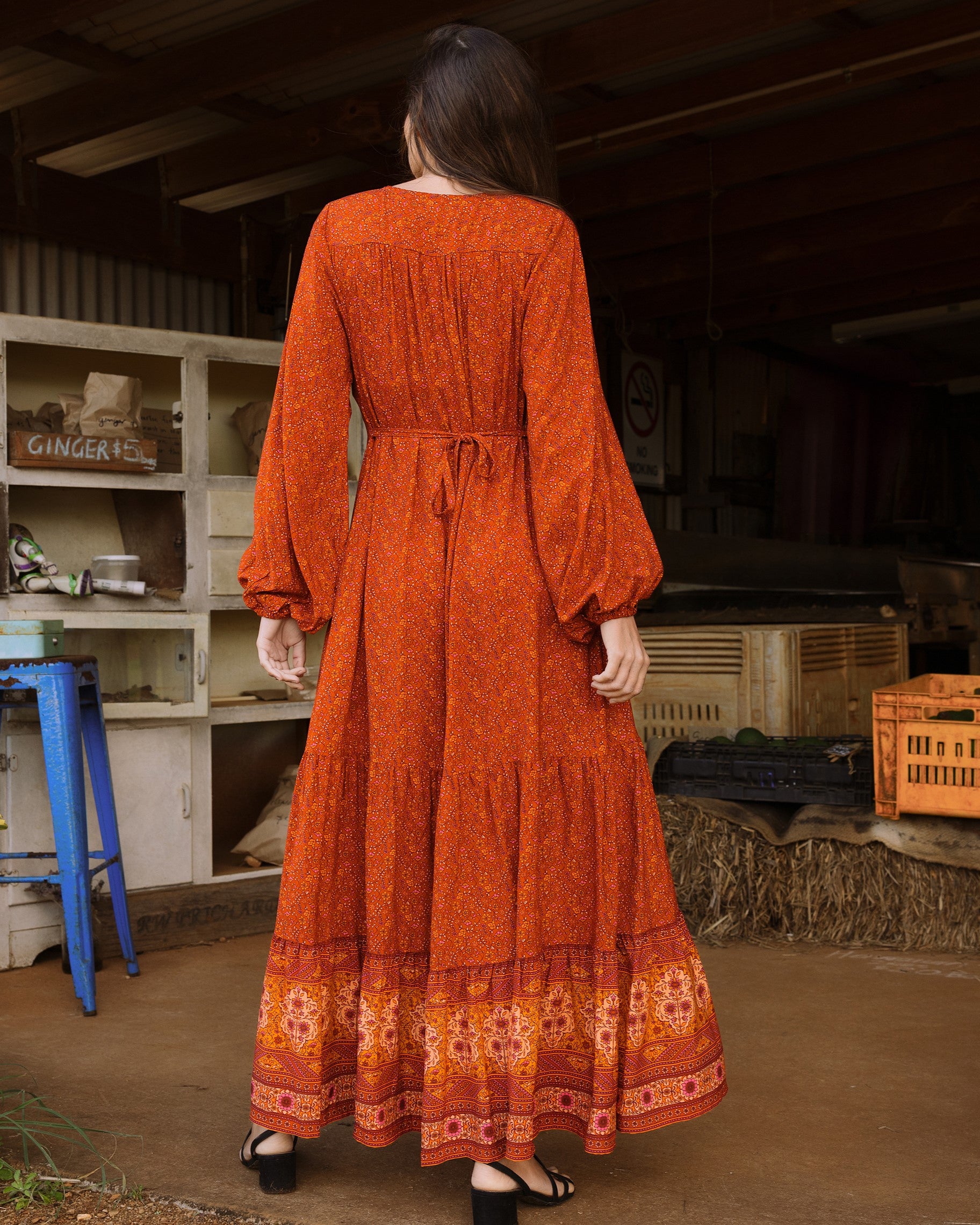 SIENNA MAXI DRESS PUMPKIN SPICE