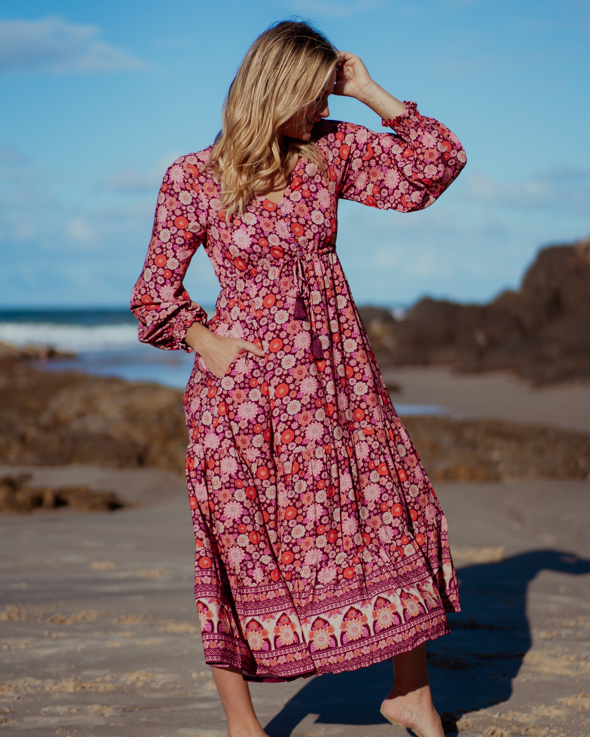 HOPE MAXI DRESS MALBEC