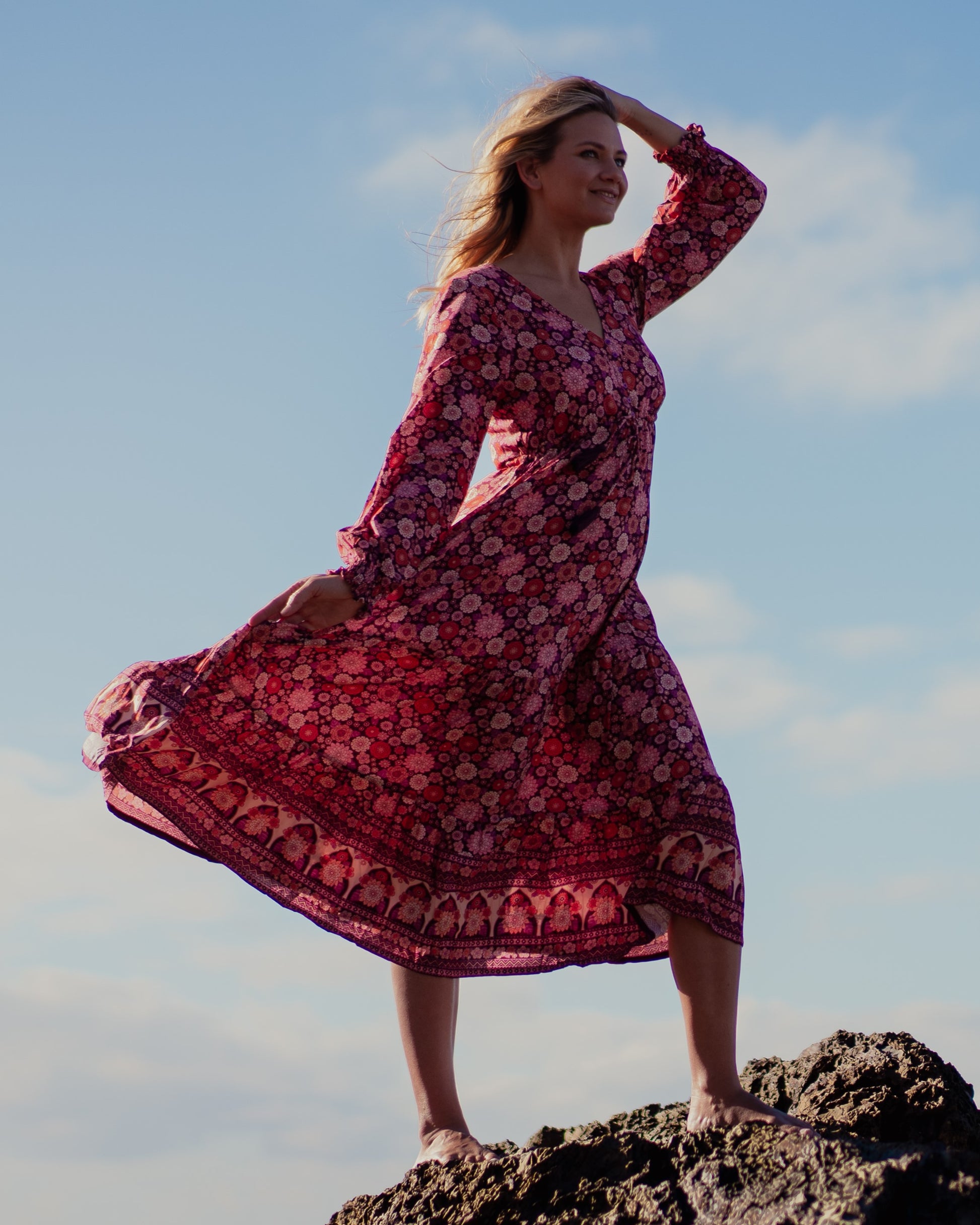 HOPE MAXI DRESS MALBEC