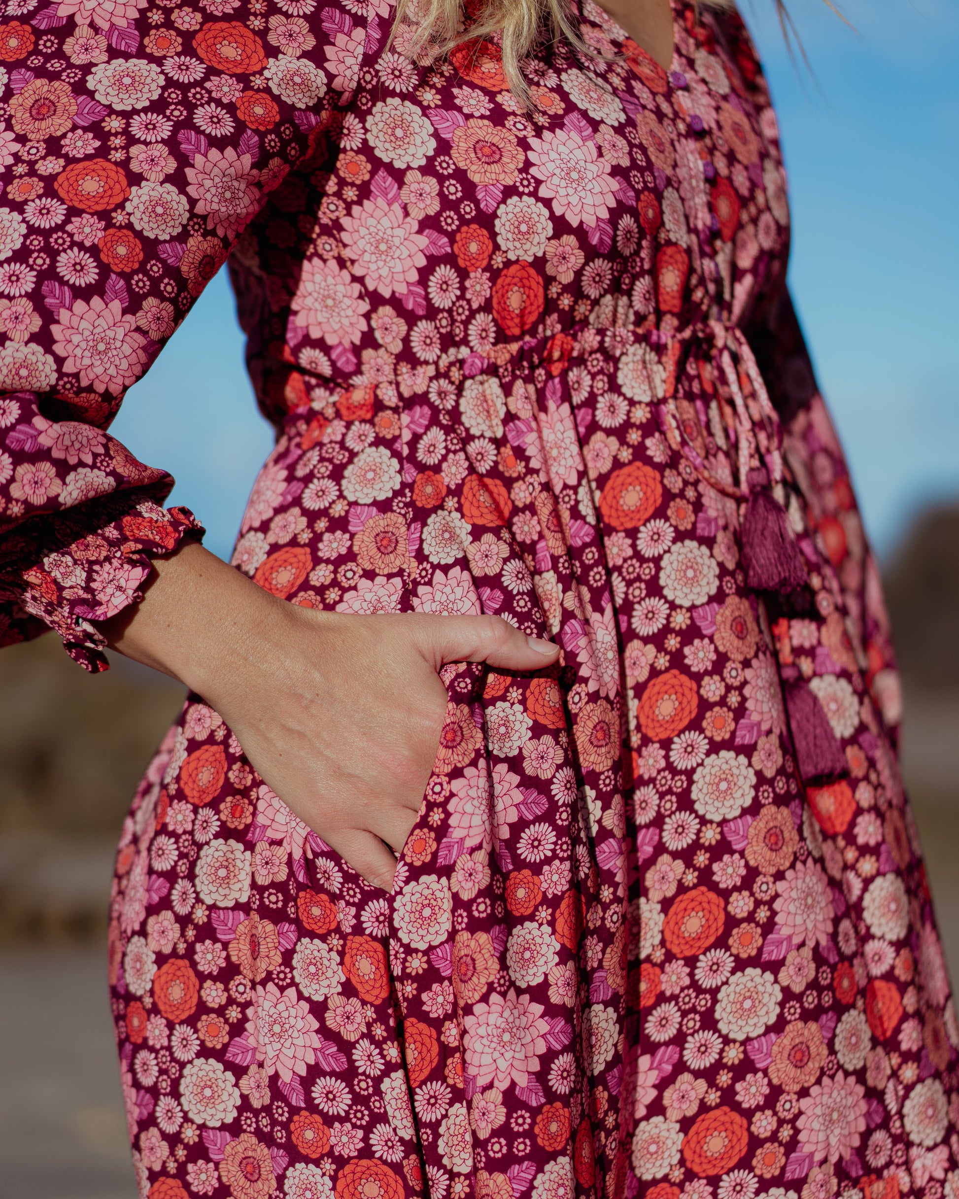 HOPE MAXI DRESS MALBEC