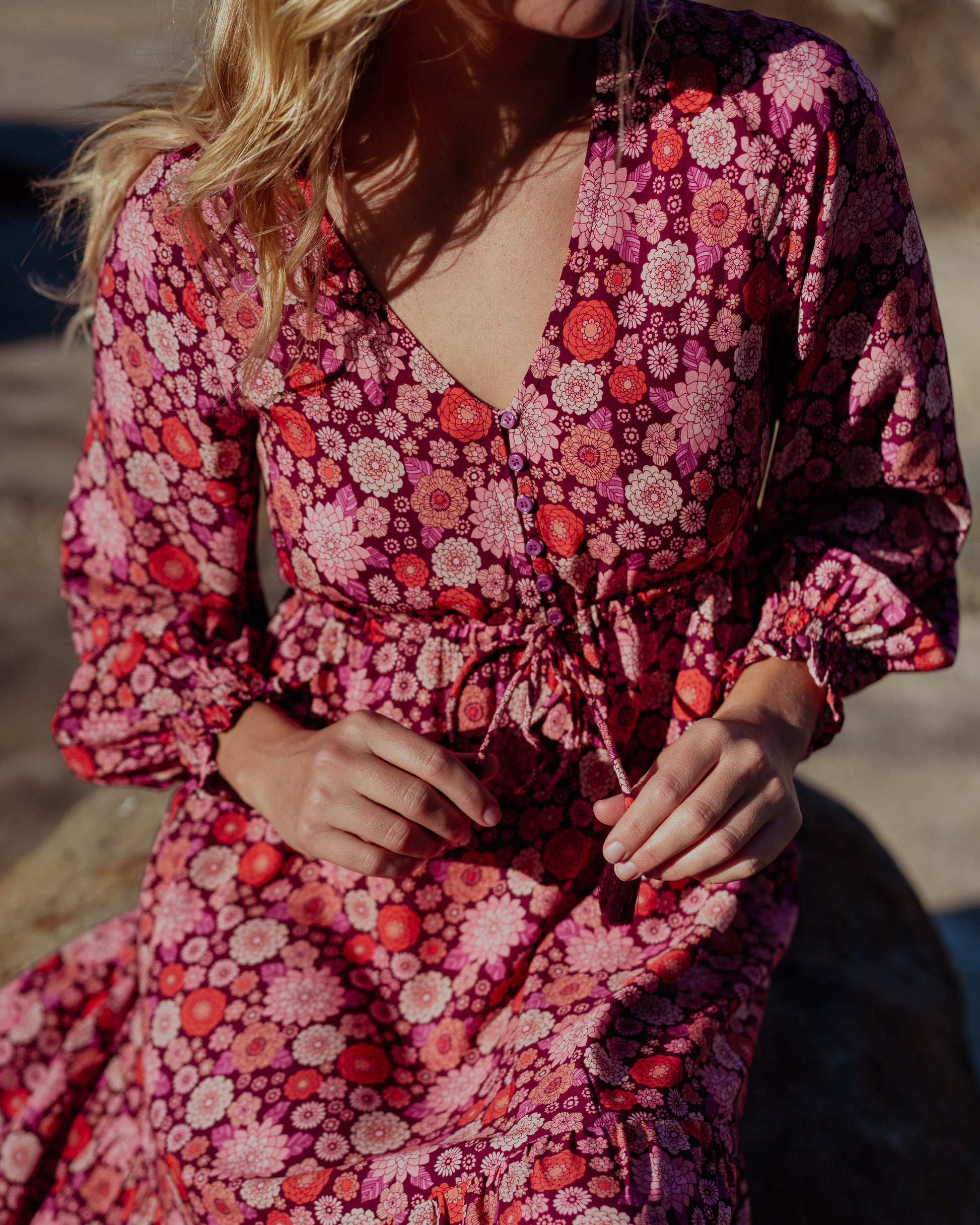 HOPE MAXI DRESS MALBEC
