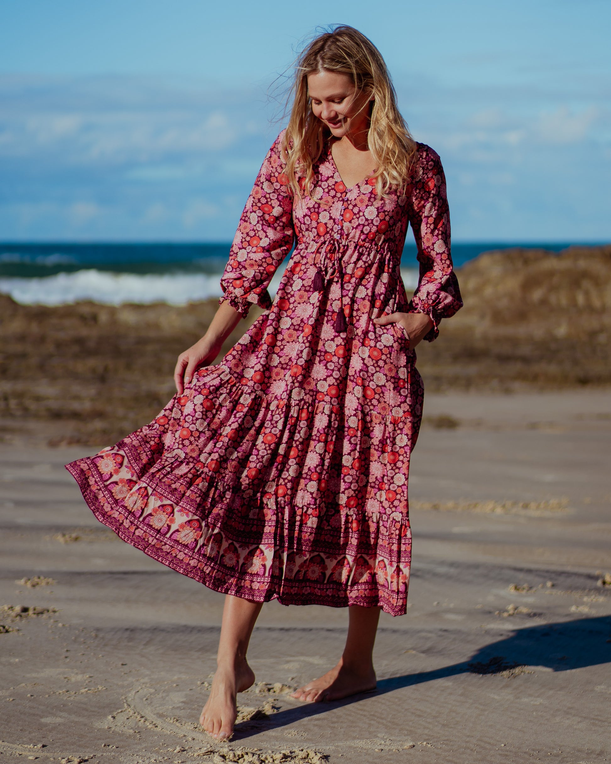 HOPE MAXI DRESS MALBEC