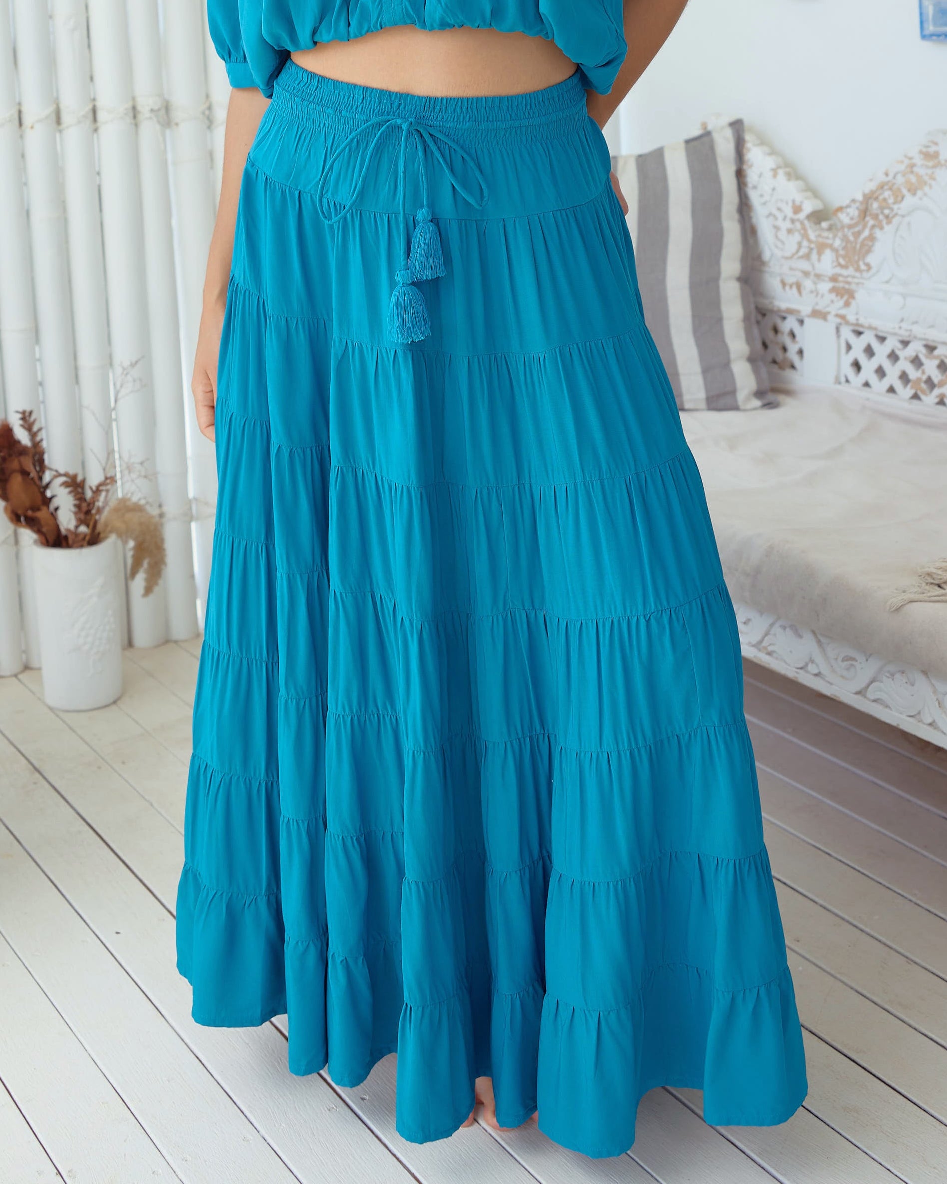 PENNY MAXI SKIRT PEACOCK