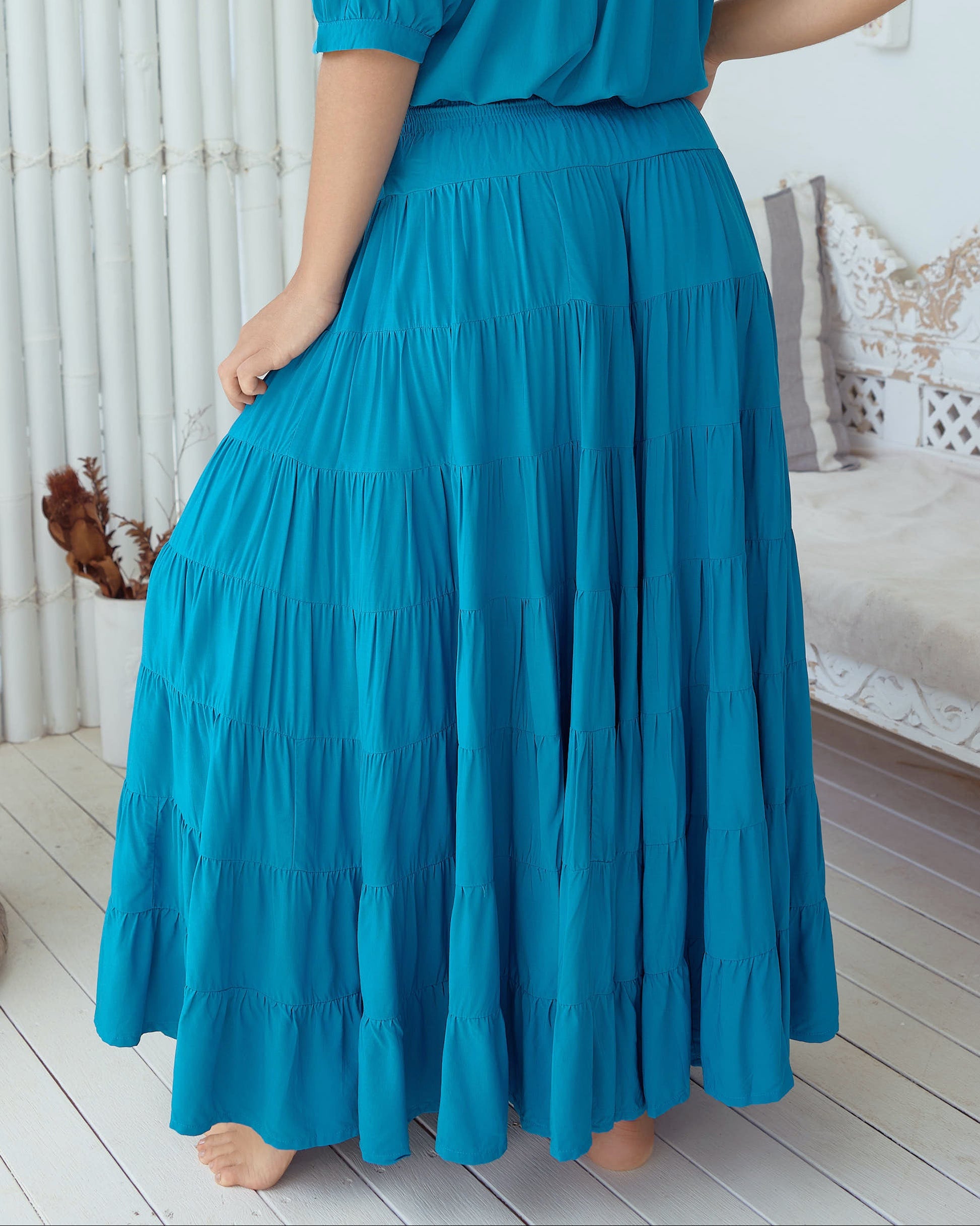 PENNY MAXI SKIRT PEACOCK