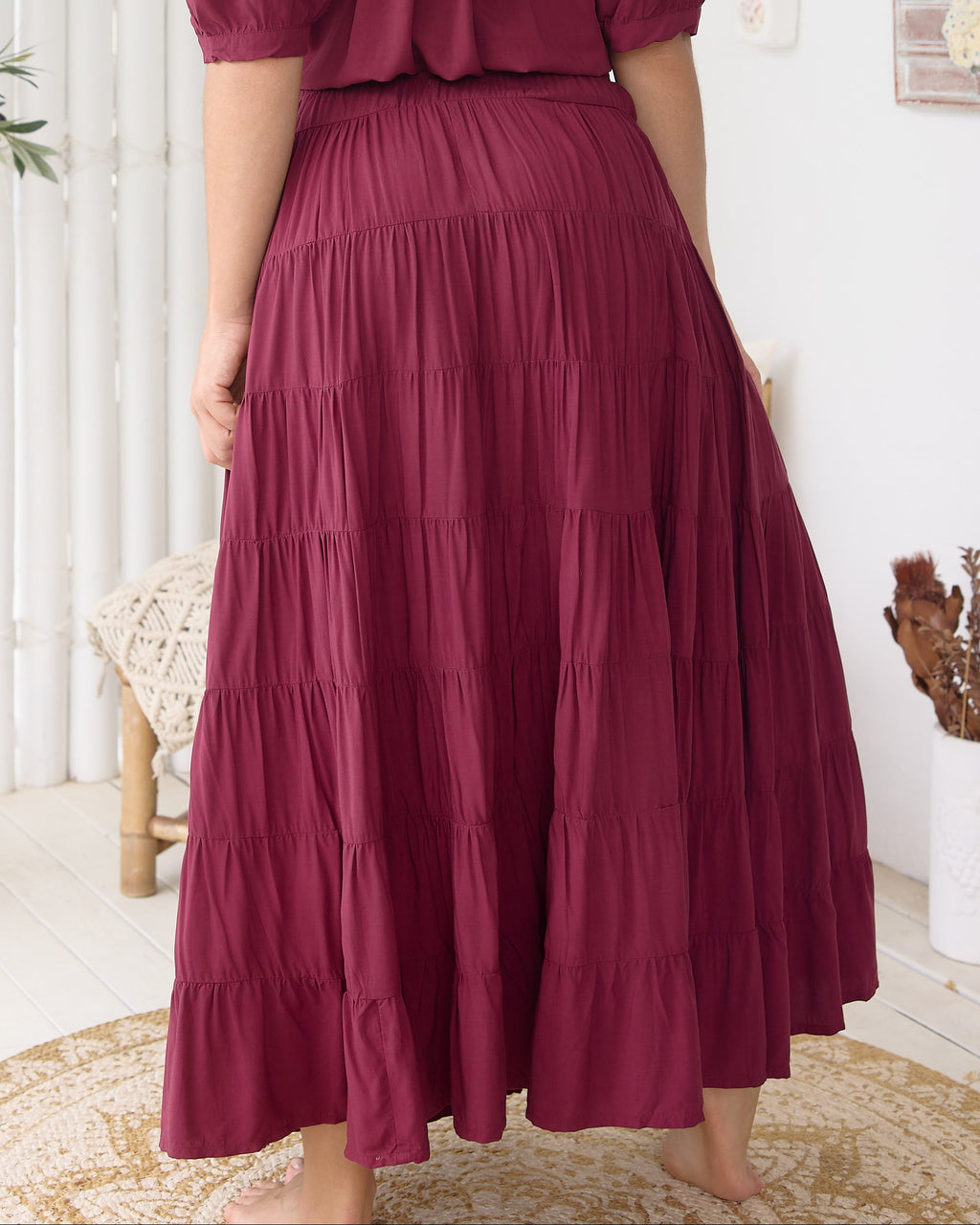 PENNY MAXI SKIRT SANGRIA