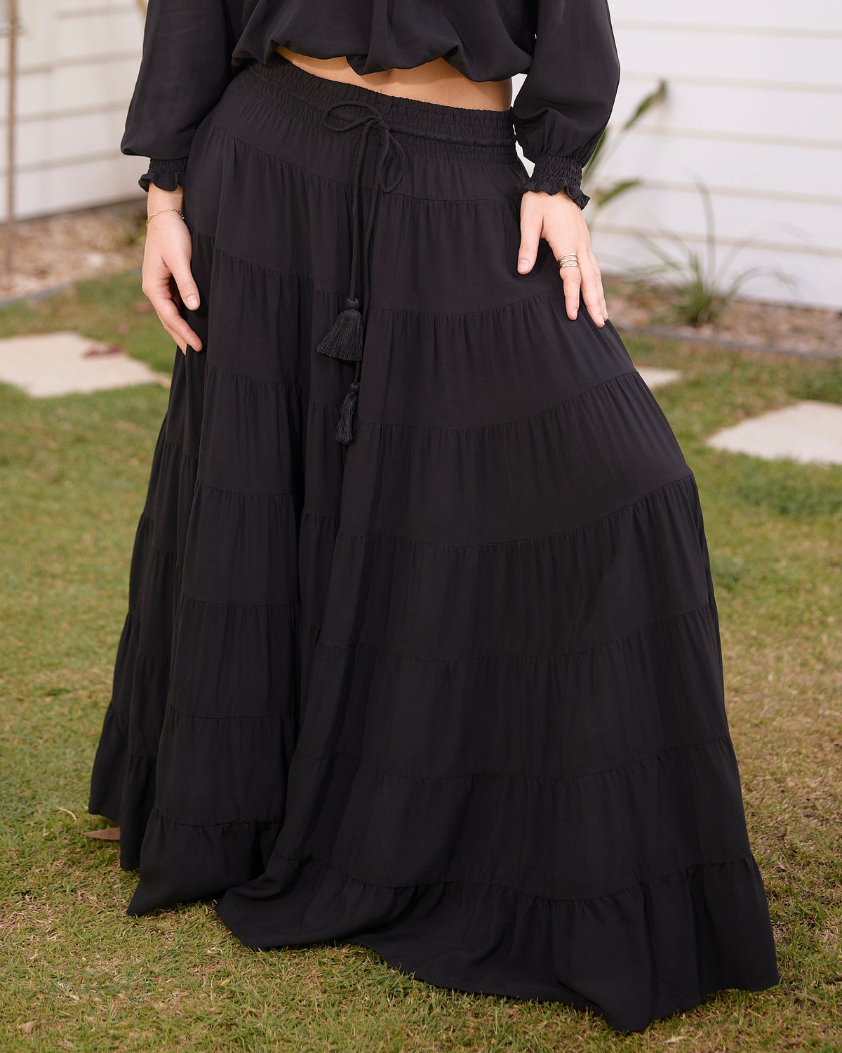 PENNY MAXI SKIRT BLACK