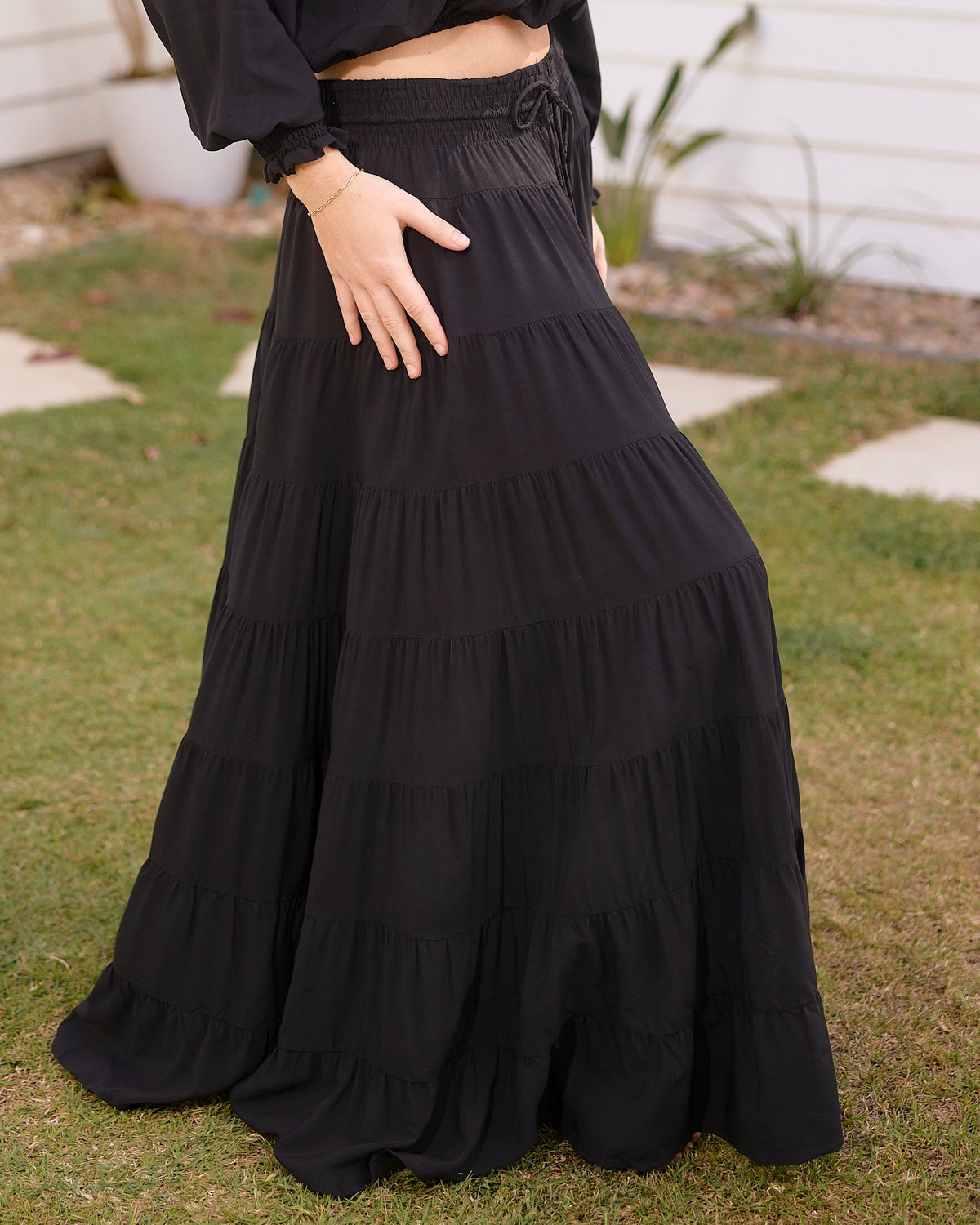 PENNY MAXI SKIRT BLACK