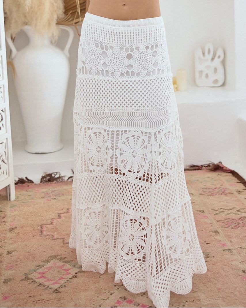 NOVA MAXI SKIRT WHITE