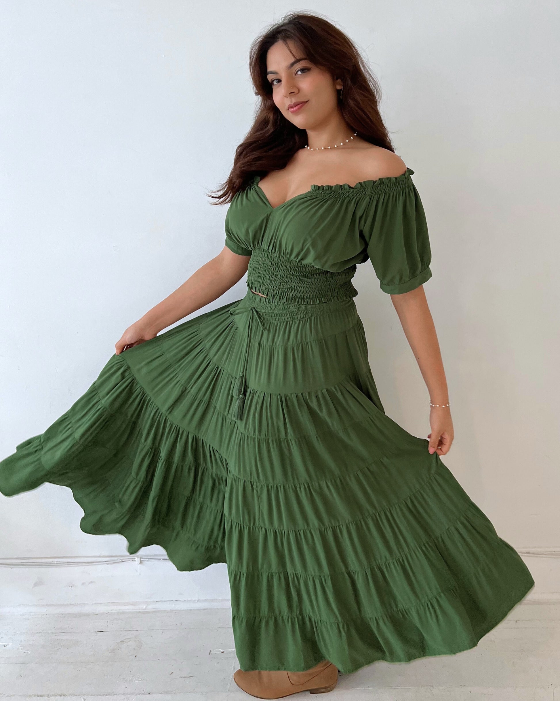 PENNY MAXI SKIRT PINE