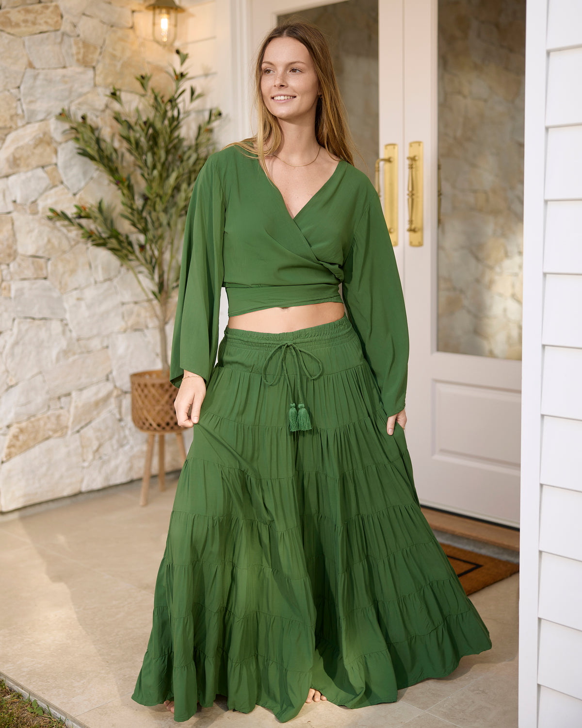 PENNY MAXI SKIRT PINE