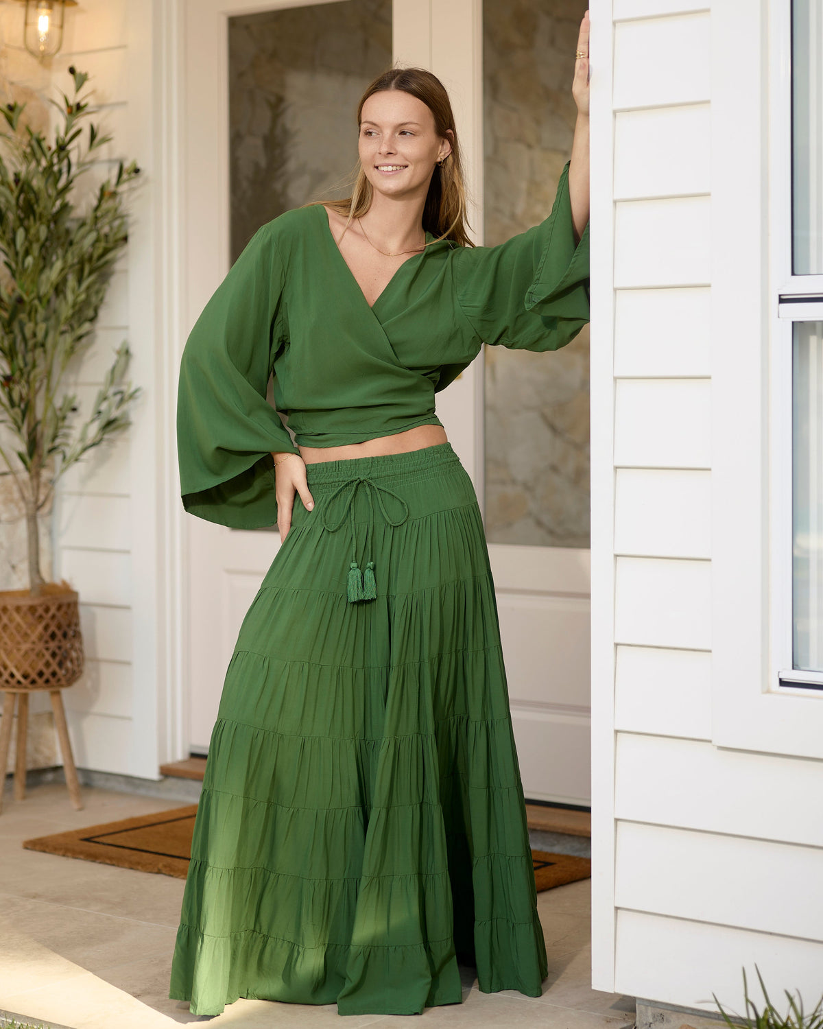 PENNY MAXI SKIRT PINE