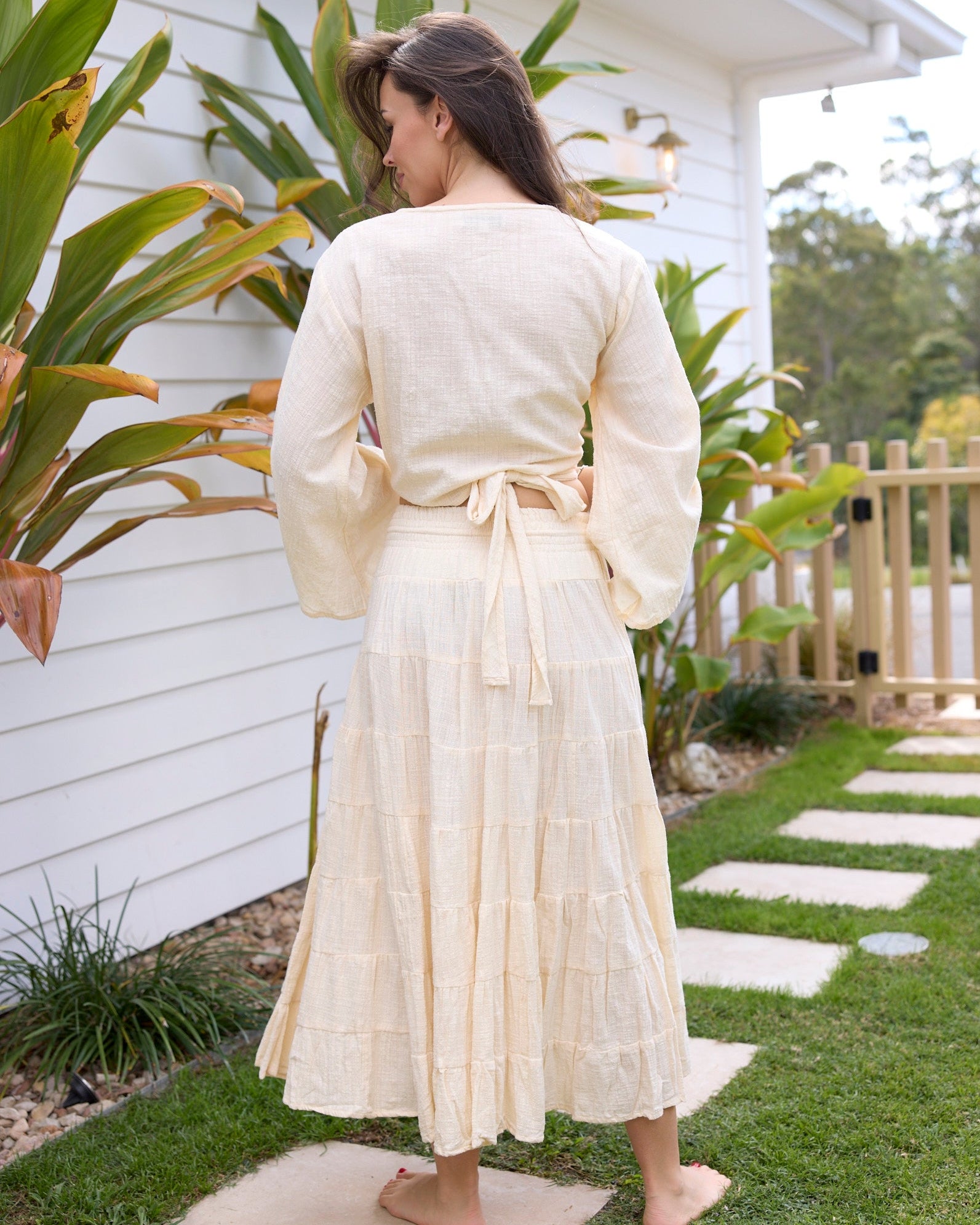 CASSIE MAXI SKIRT VINTAGE CREAM