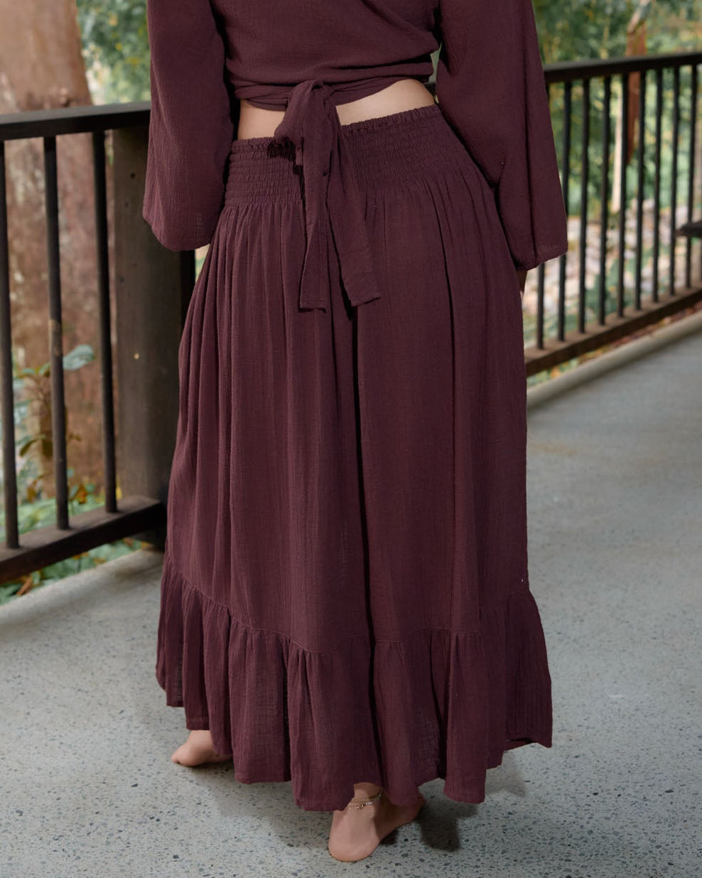 CINDY MAXI SKIRT COFFEE
