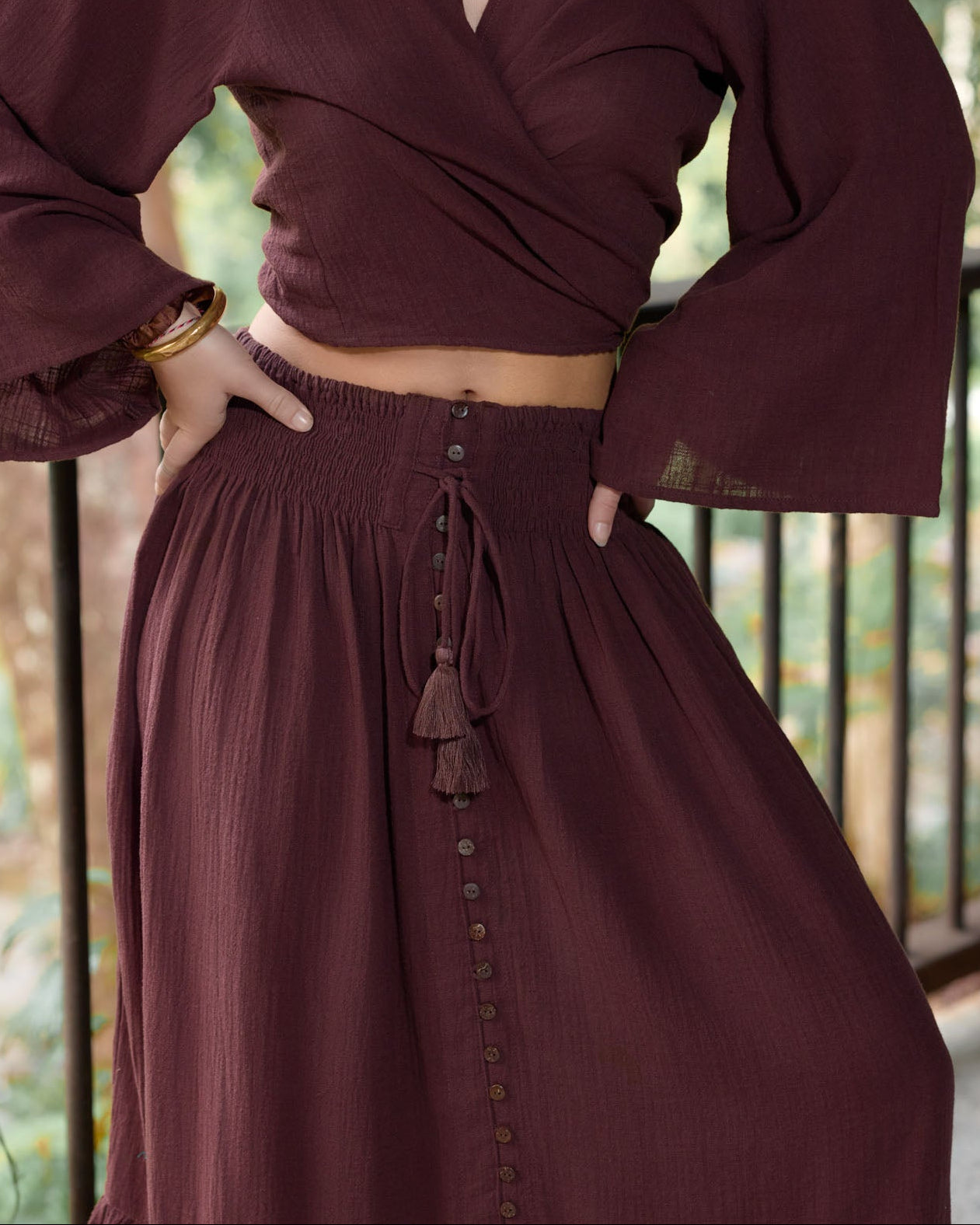 CINDY MAXI SKIRT COFFEE